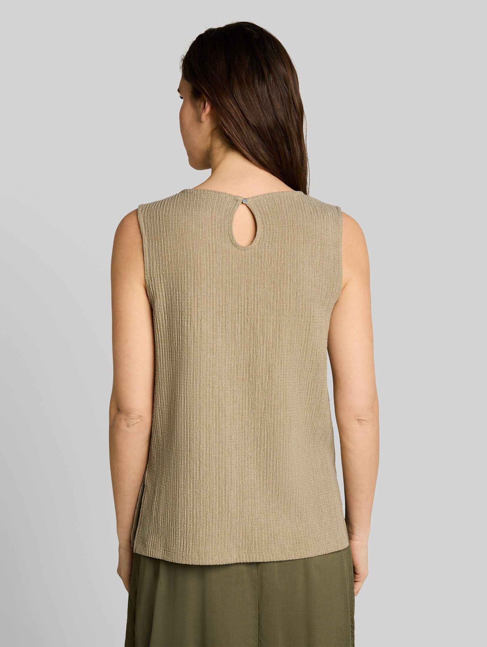 TOM TAILOR Trägertop T-Shirt Crinkle Top mit Seitenschlitzen