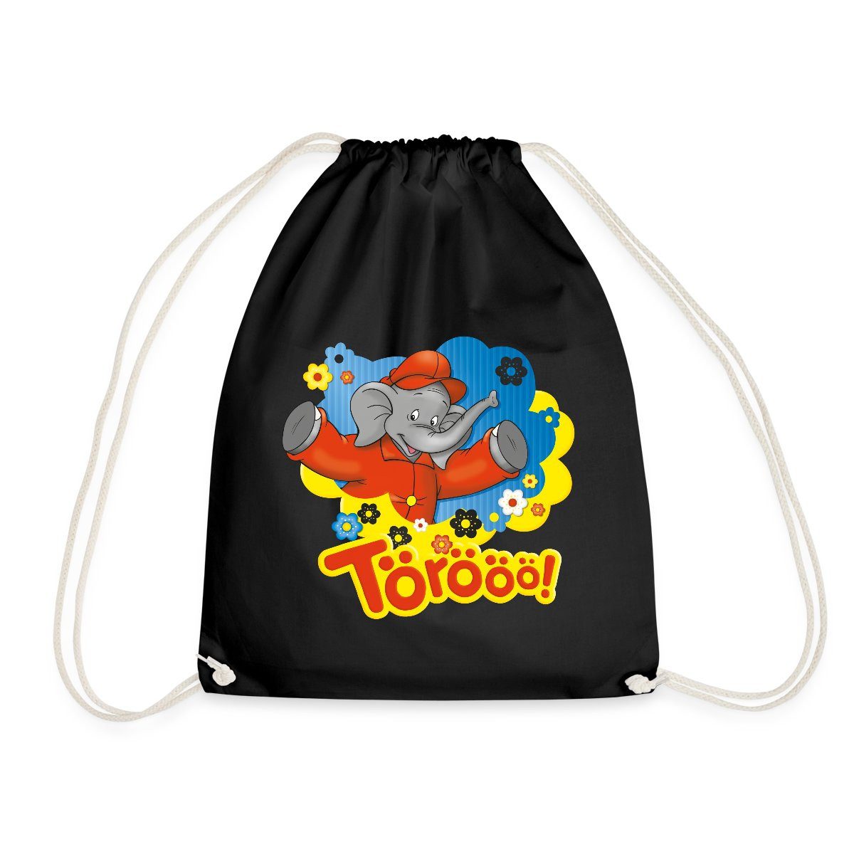 Spreadshirt Turnbeutel Benjamin Blümchen Trötet Töröö Und Winkt Turnbeutel (1-tlg)