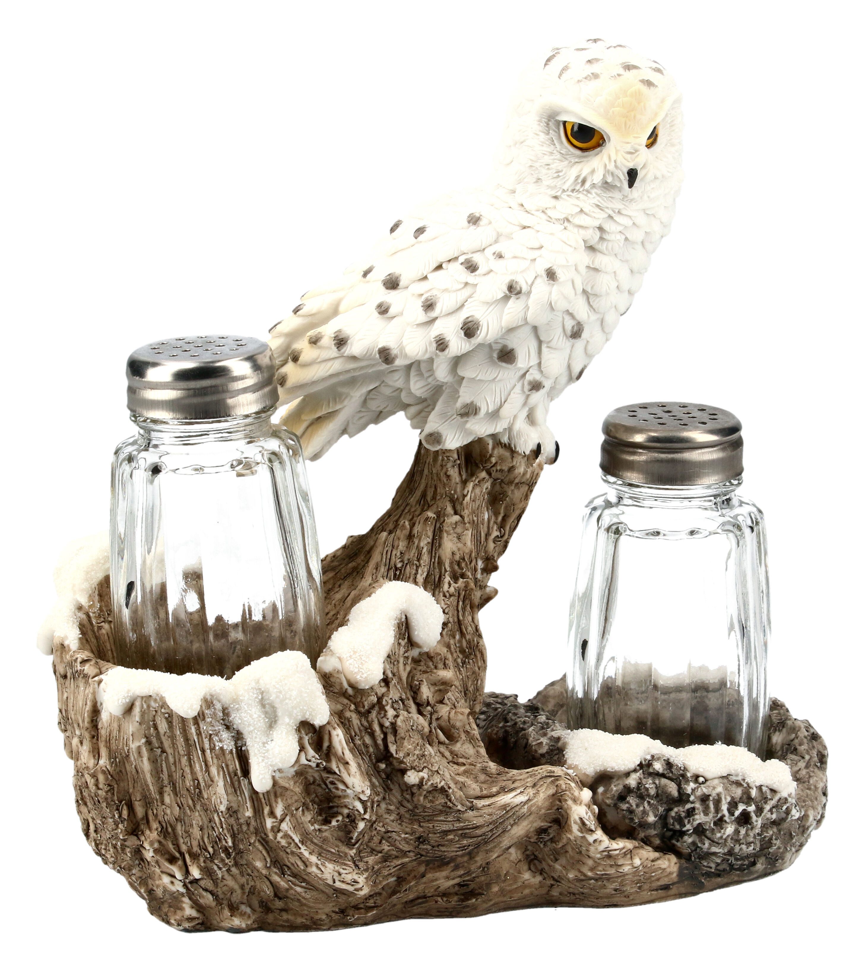 Figuren Shop GmbH Tierfigur Salz- und Pfefferstreuer - Schneeeule - Tierdeko Eule