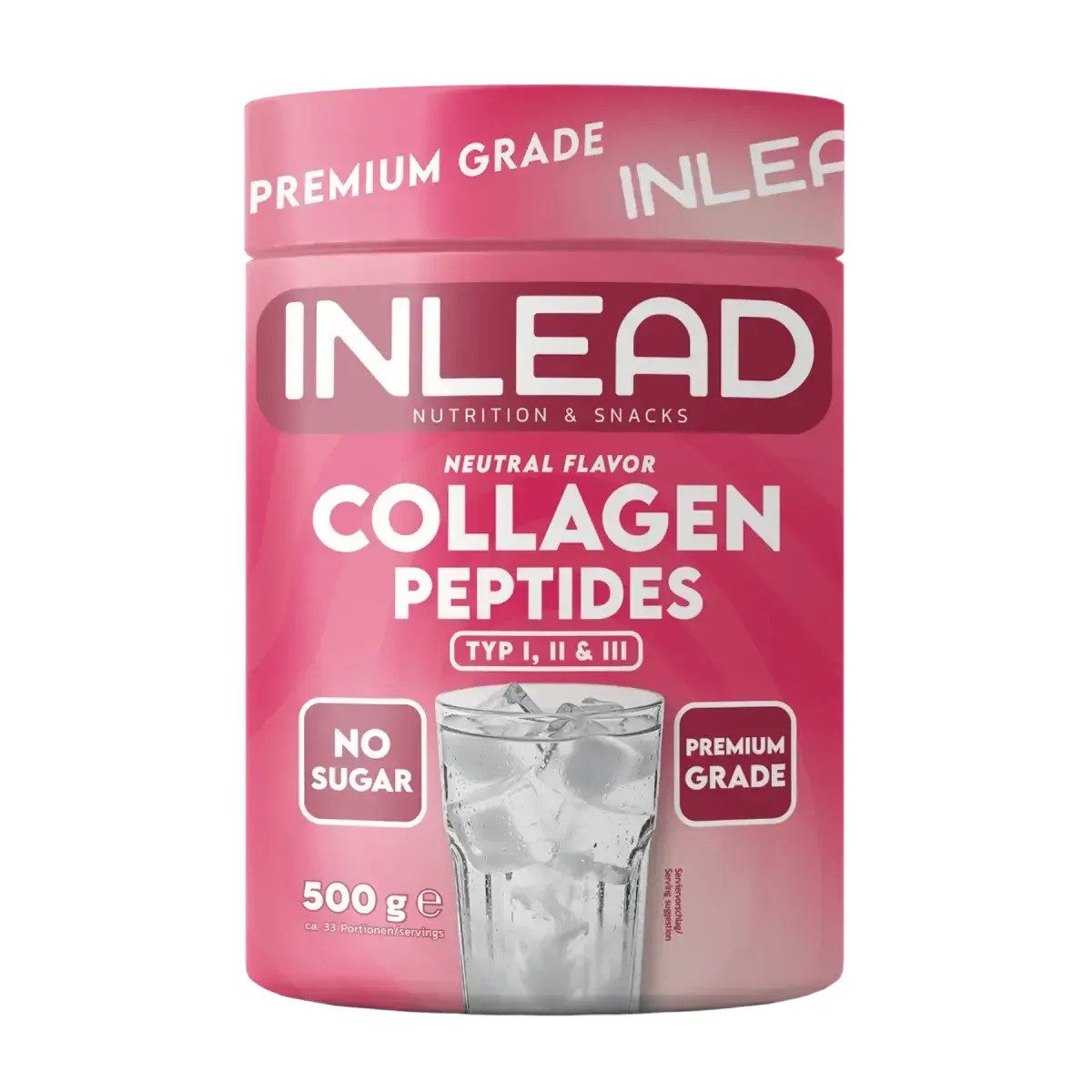 Inlead Nutrition GmbH & Co. KG Collagen Peptides Typ I II III 500g Pulver, 500 g, Pulver