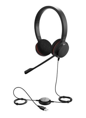 Jabra Evolve 20 MS Duo Stereo-Headset (Schnurgebunden für VoIP-Softphone, USB-A)