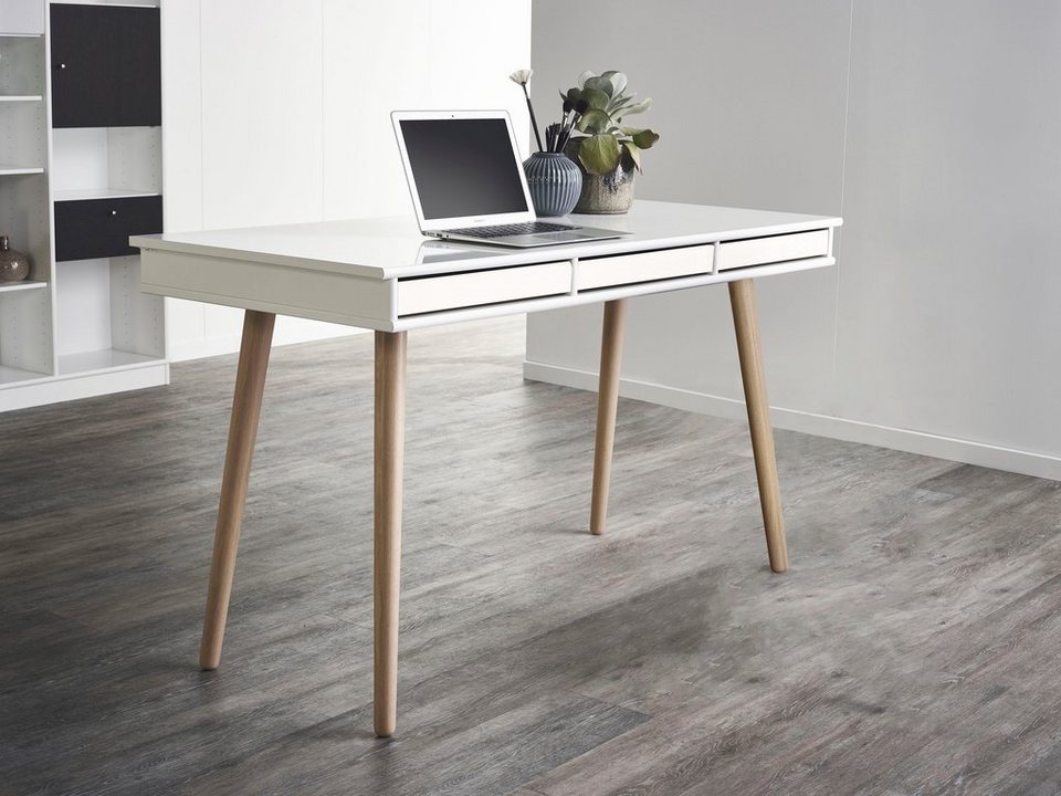 Hammel Furniture Schreibtisch Mistral Bürotisch, Arbeitstisch, Tisch,  Computertisch, Holzbeinen, B: 137,4 cm, Designmöbel