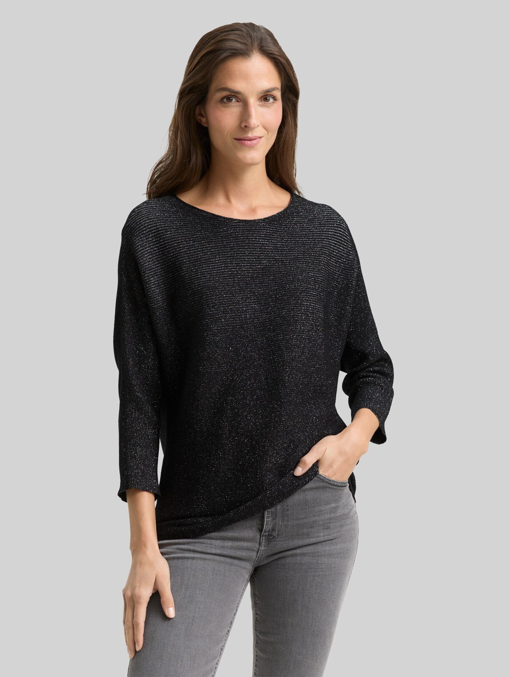 TOM TAILOR Strickpullover Pullover & Strickjacken Loose Fit Strickpullover mit Glitzer-Effekt