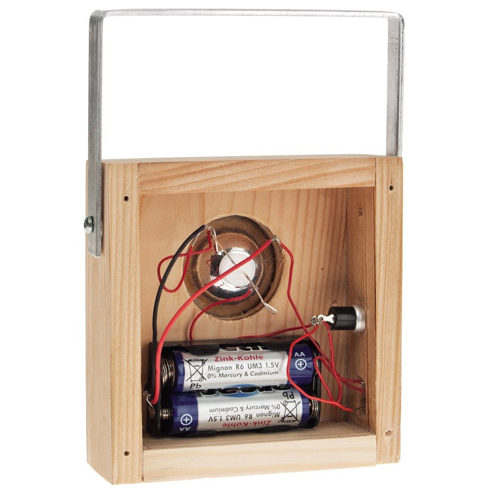 matches21 HOME & HOBBY Holzbausatz „Taschenlampe“ Elektronik Bastelset Holzbaukasten