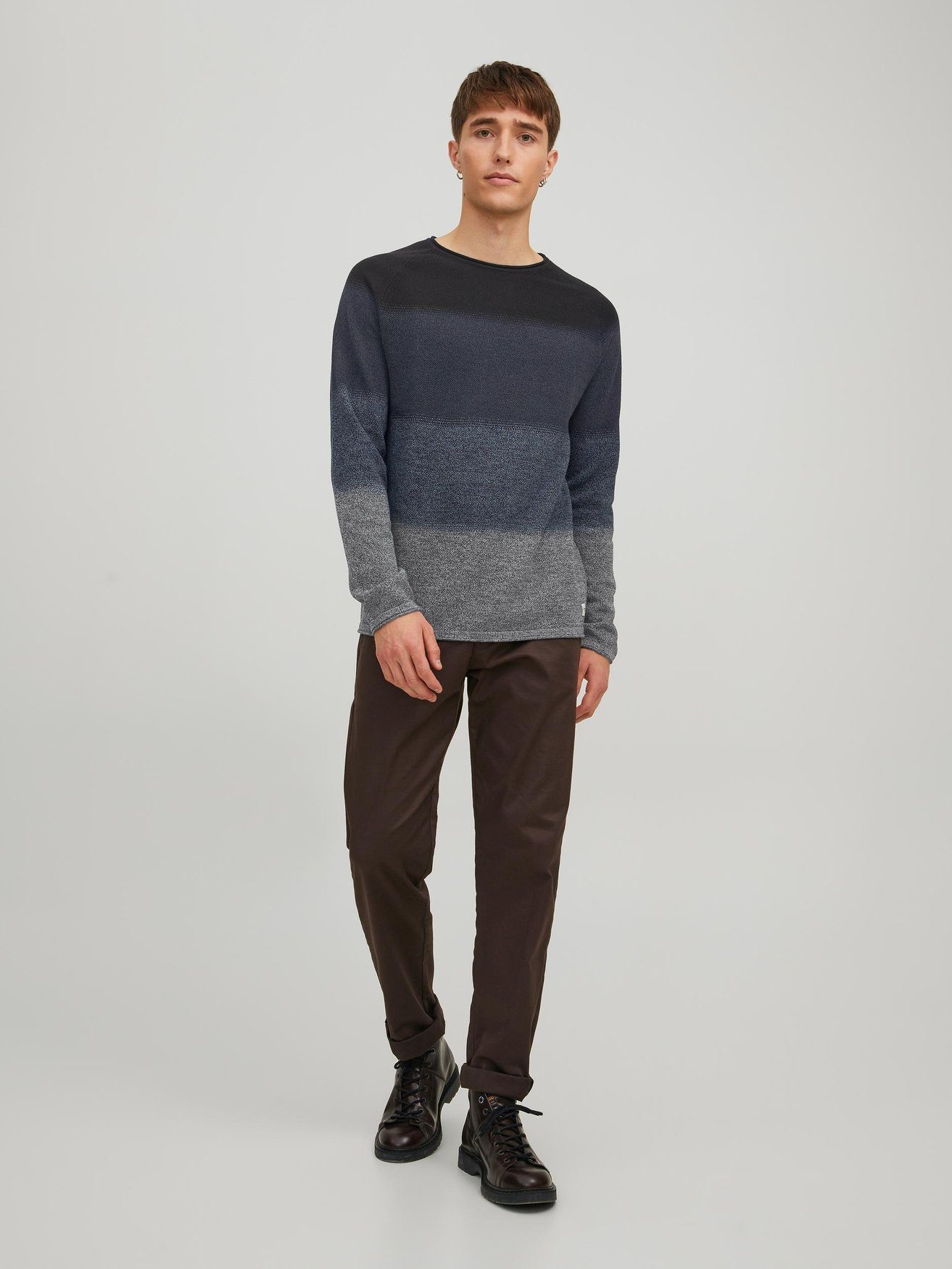 Jack & Jones Strickpullover Rundhals Strickpullover Langarm aus Baumwolle J günstig online kaufen