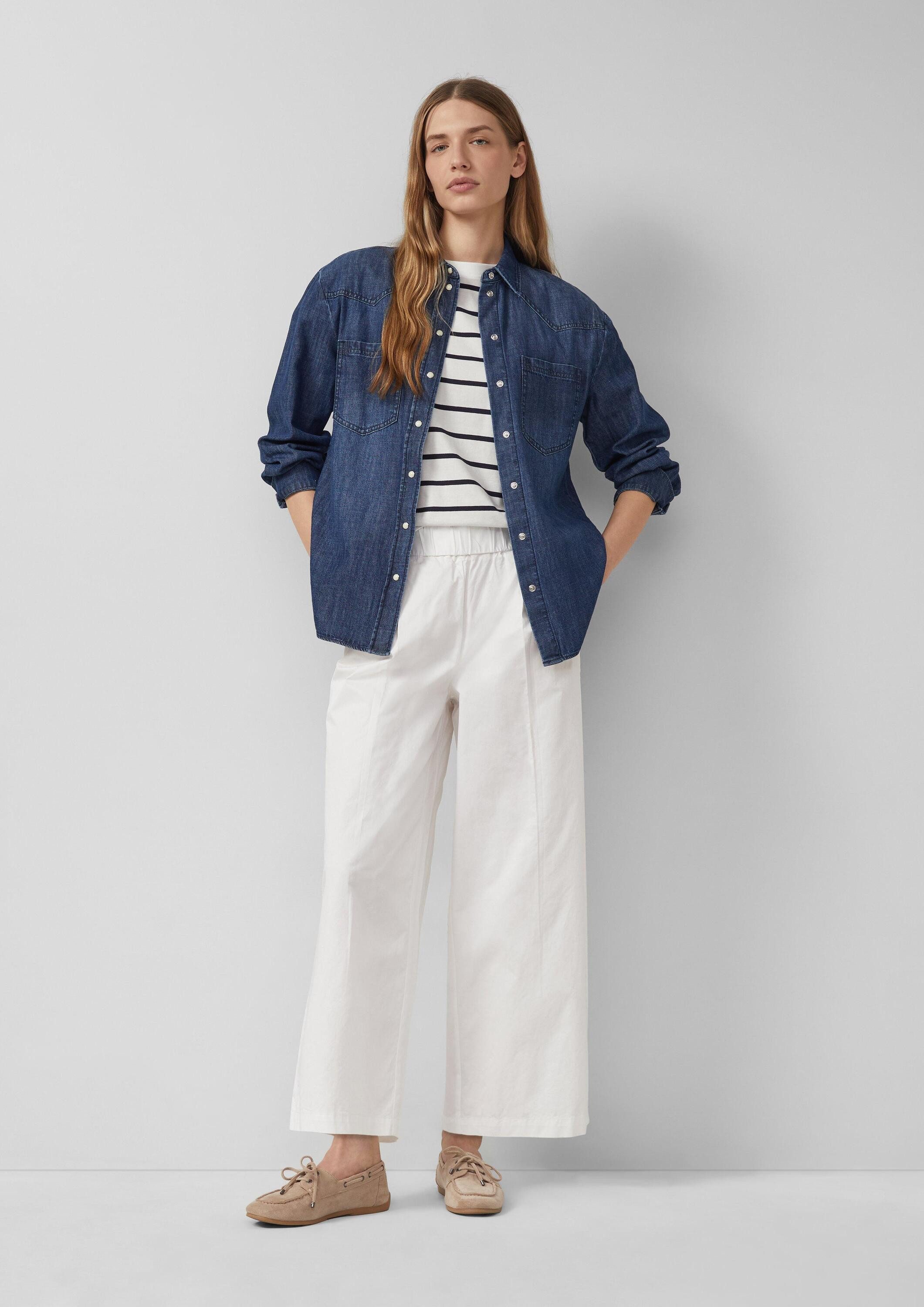 s.Oliver Culotte Hose Wide-Leg-Culotte aus Twill – Bild 5 von 5