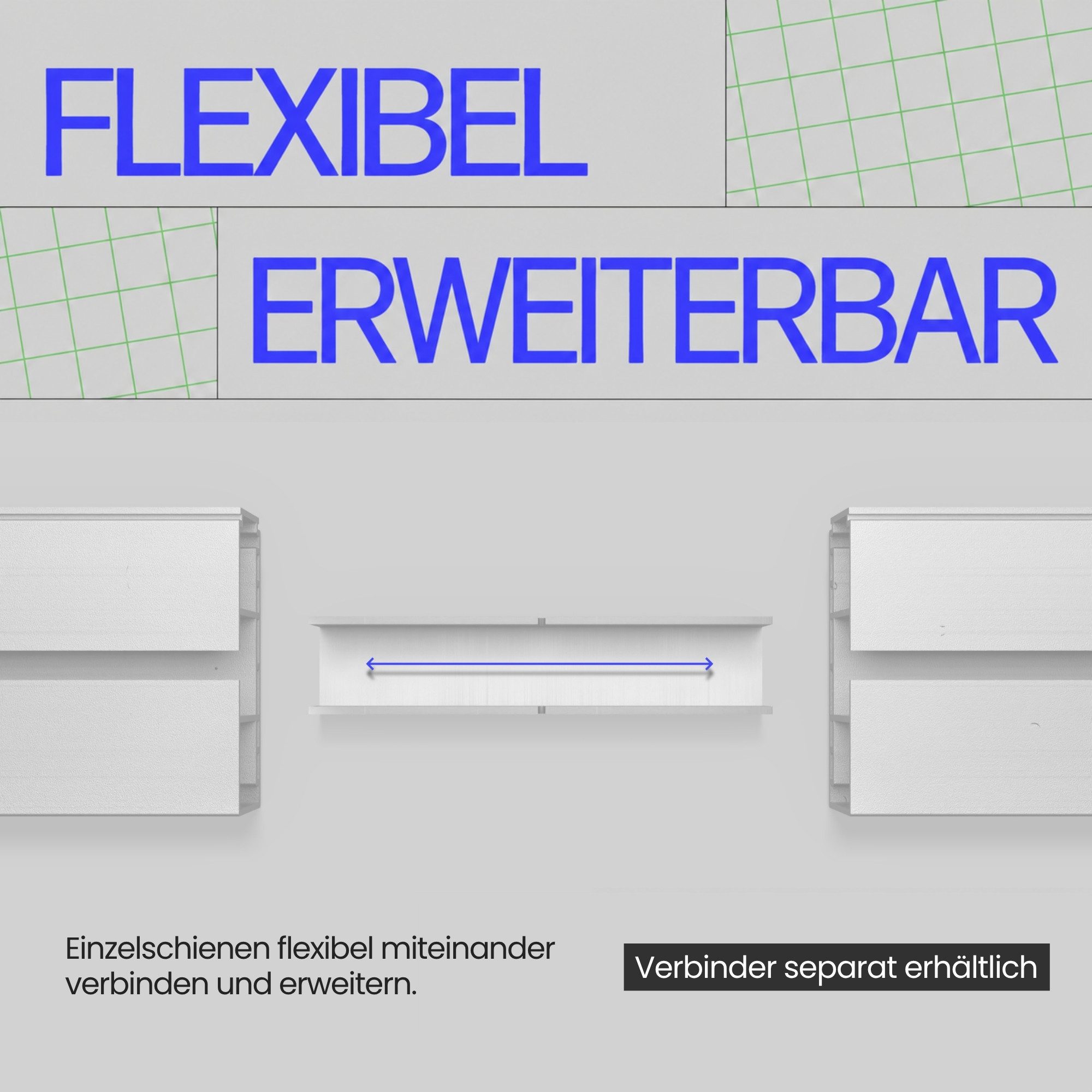 Bestlivings Gardinenschiene Innenlauf, 1-läufig, Bohren, verschraubt, Kunststoff, robust, langlebig, modular erweiterbar, ruhiger Innenlauf, Made in EU – Bild 5 von 5