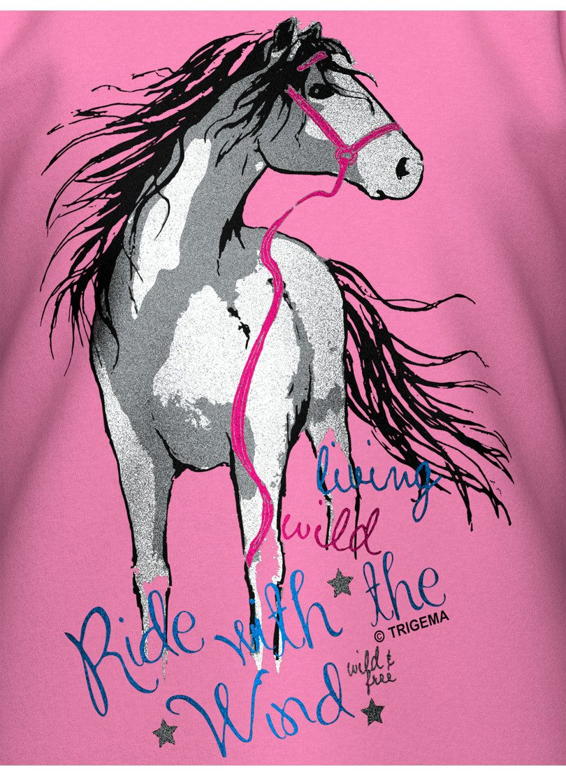 Trigema T-Shirt TRIGEMA T-Shirt mit Pferd (1-tlg)