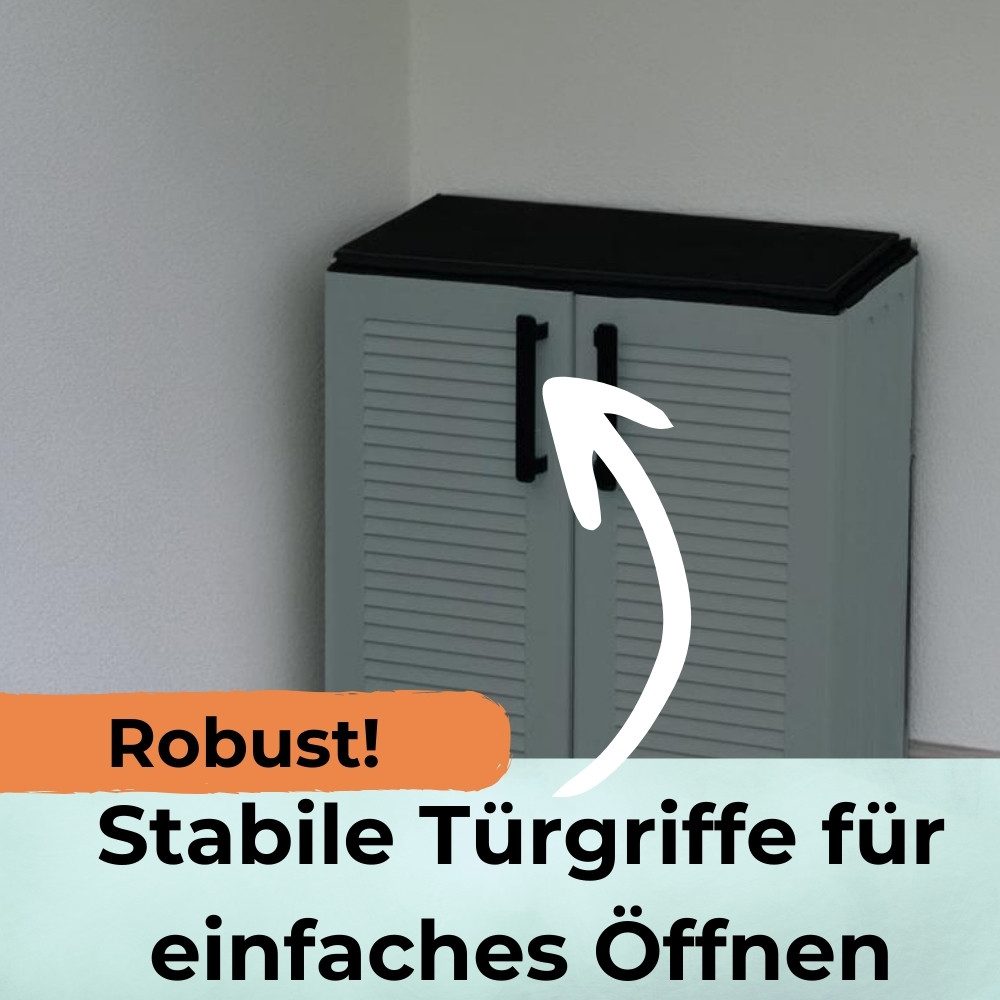 GarPet Garten-Geräteschrank Gartenschrank Wetterfest Outdoor Schrank Kunststoff Mehrzweckschrank – Bild 4 von 5