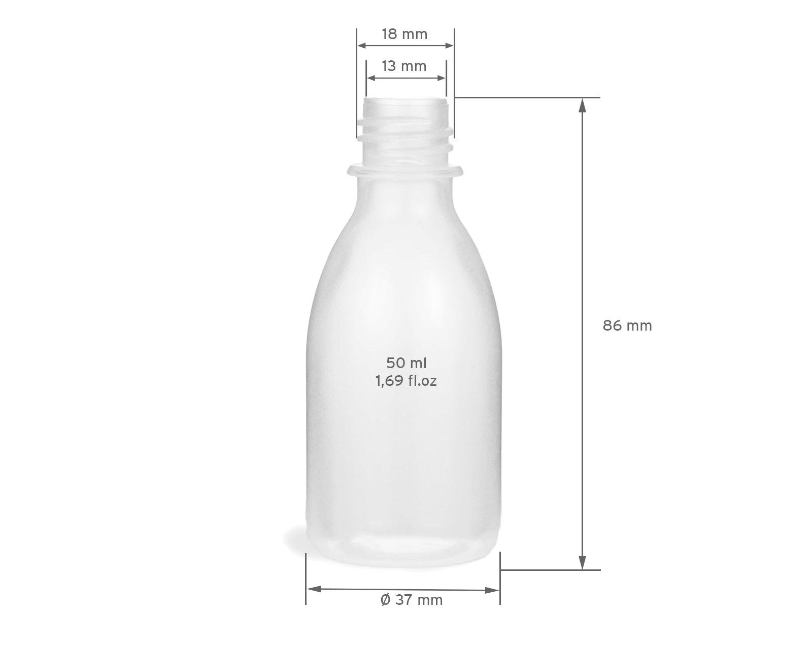 St) rotes G18, Plastikflaschen 5 Tropfverschluss, LDPE, natur, aus ml OCTOPUS 50 Kanister (5