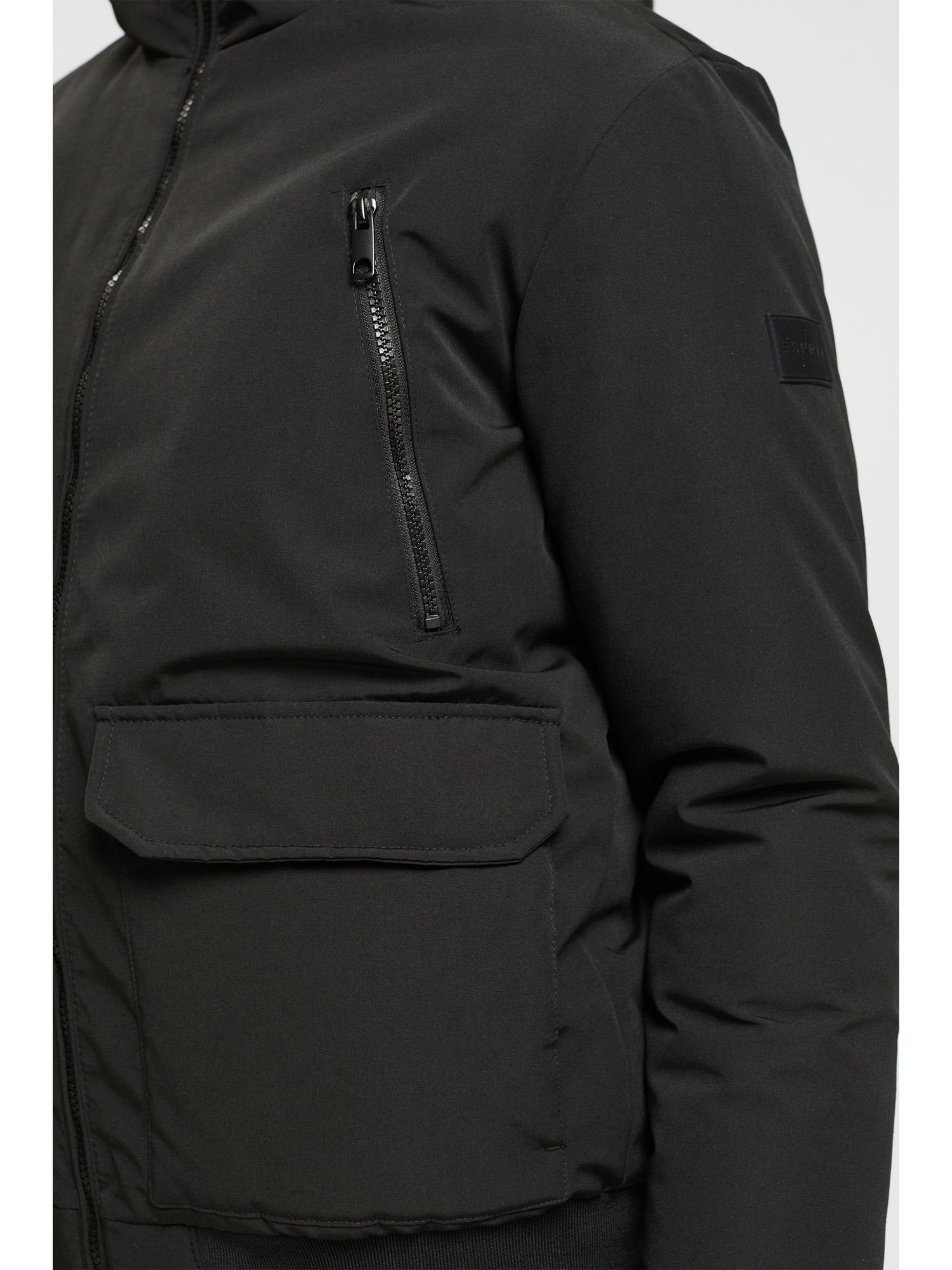 Esprit Winterjacke Jacke mit Kapuze BLACK