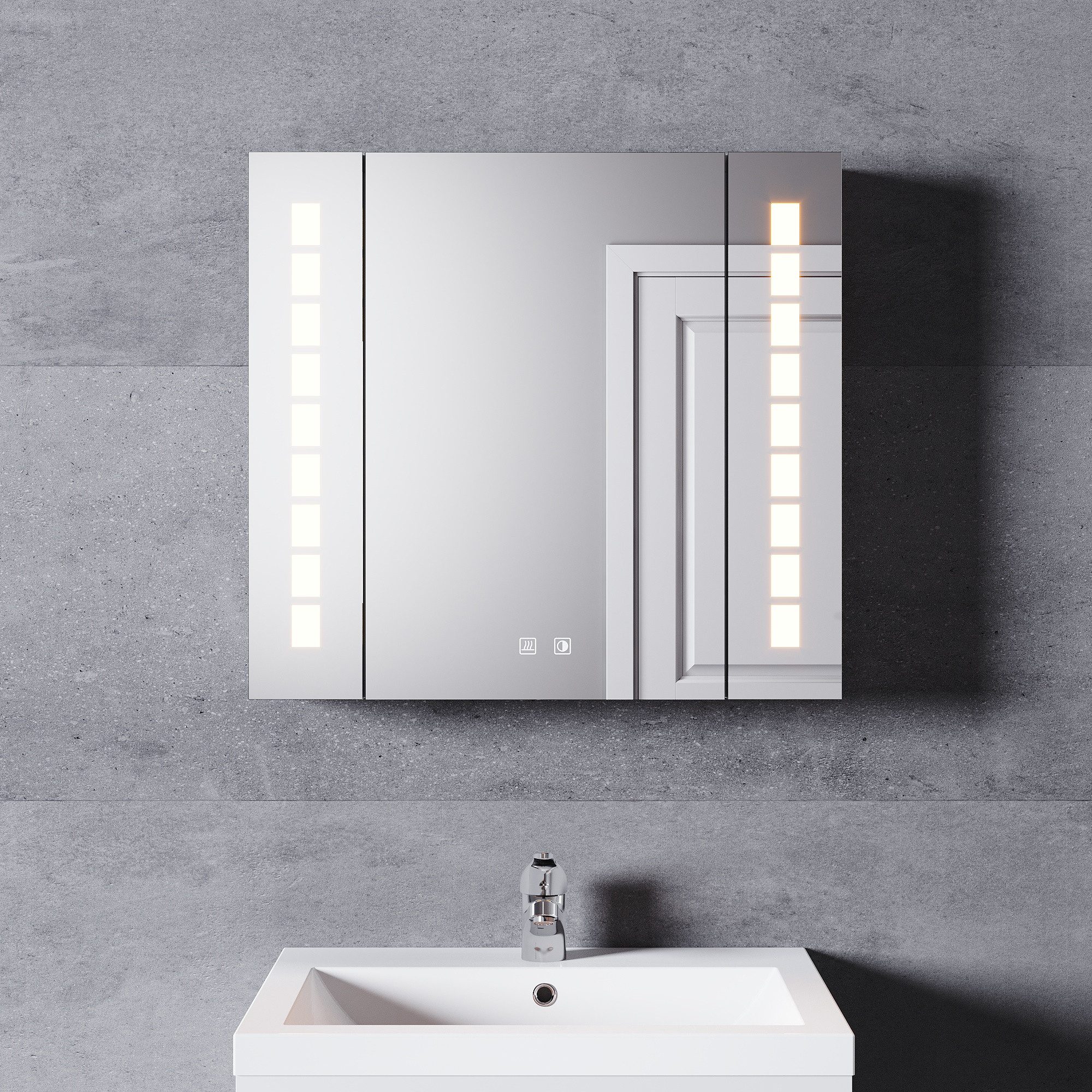 SONNI Spiegelschrank Spiegelschrank Bad mit LED günstig online kaufen