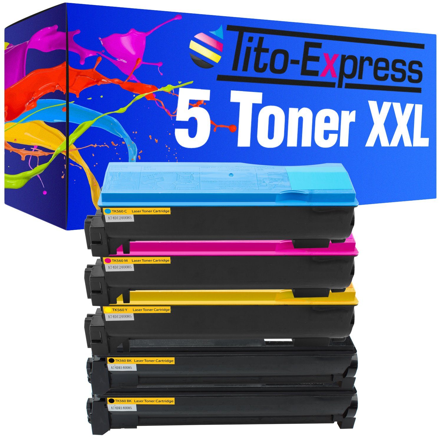 Tito-Express Tonerpatrone 5er Set ersetzt Kyocera TK 560 Kyocera TK-560 KyoceraTK560, für ECOSYS P-6030cdn FS-C-5300DN FS-C-5300 Series FS-C-5350DN
