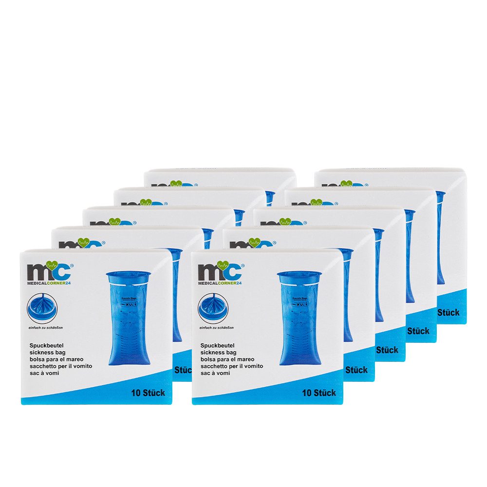Medicalcorner24 Диспенсер для гигиенических пакетов Medicalcorner24 Spuckbeutel 1,5 L Aufnahmekapazität, latexfrei