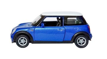 Welly Modellauto Mini Cooper 10cm Modellauto Metall Modell Auto Spielzeugauto 08 (Blau), Welly Fahrzeug Spielzeug Kinder Geschenk