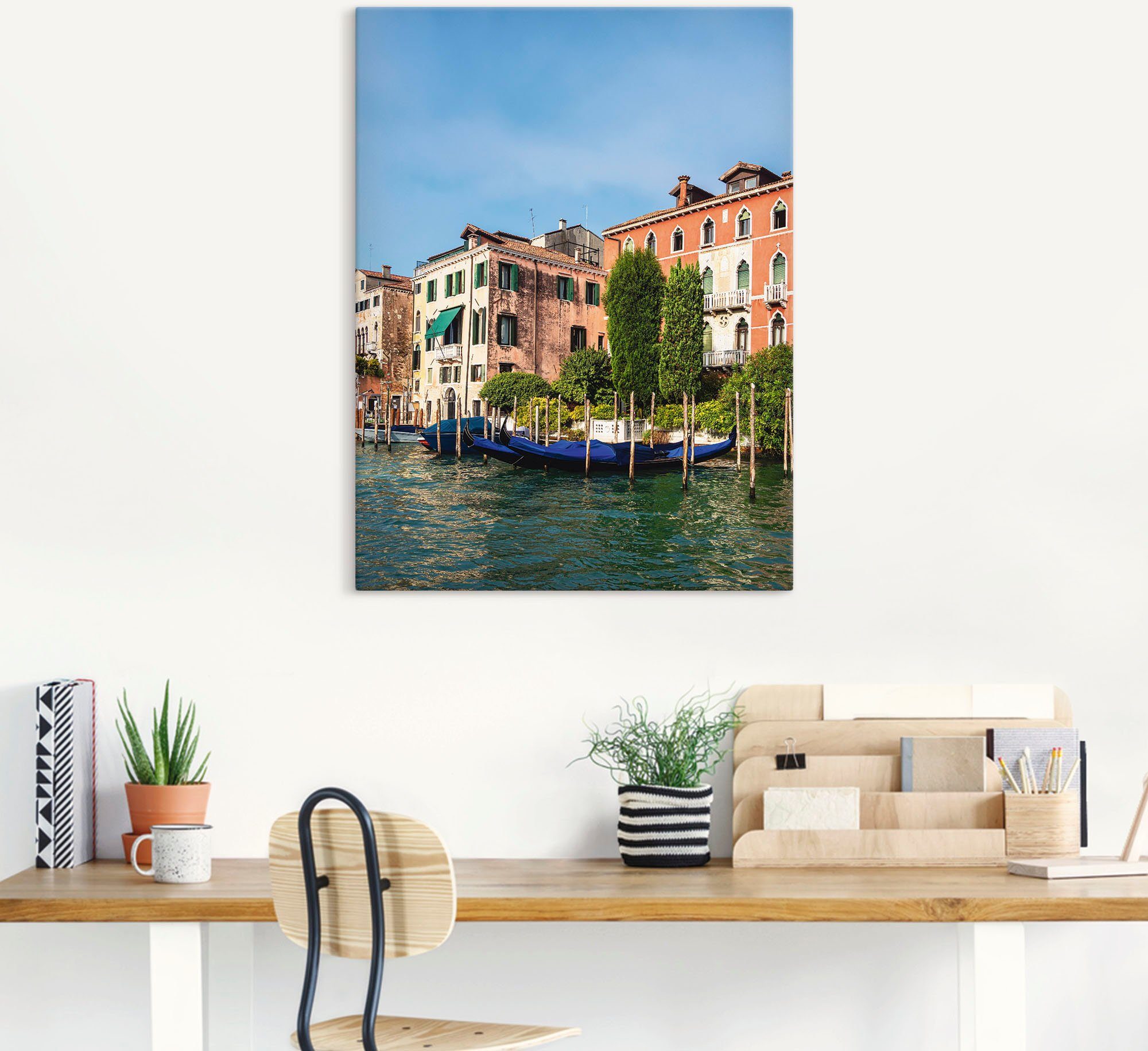 Artland Wandbild »Blick auf historische Gebäude Venedig«, Venedig (1 Stück), in vielen Größen & Produktarten - Alubild / Outdoorbild für den Außenbereich, Leinwandbild, Poster, Wandaufkleber / Wandtattoo auch für Badezimmer geeignet-HomeTrends