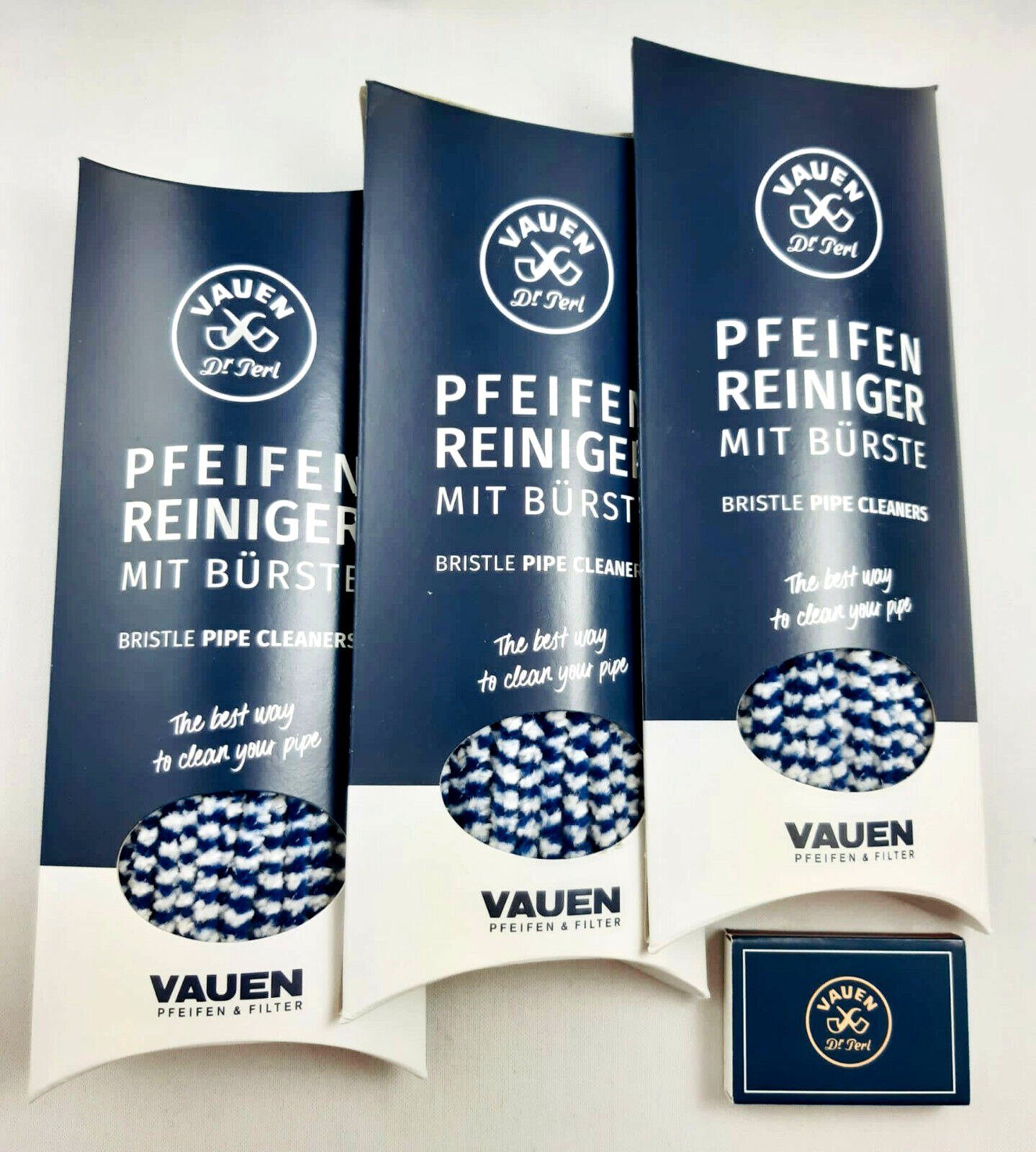 VAUEN Basteldraht VAUEN Pfeifen Reiniger 3 x 80 Stück (240 insgesamt) blau/weiss Pfeife, made in Germany