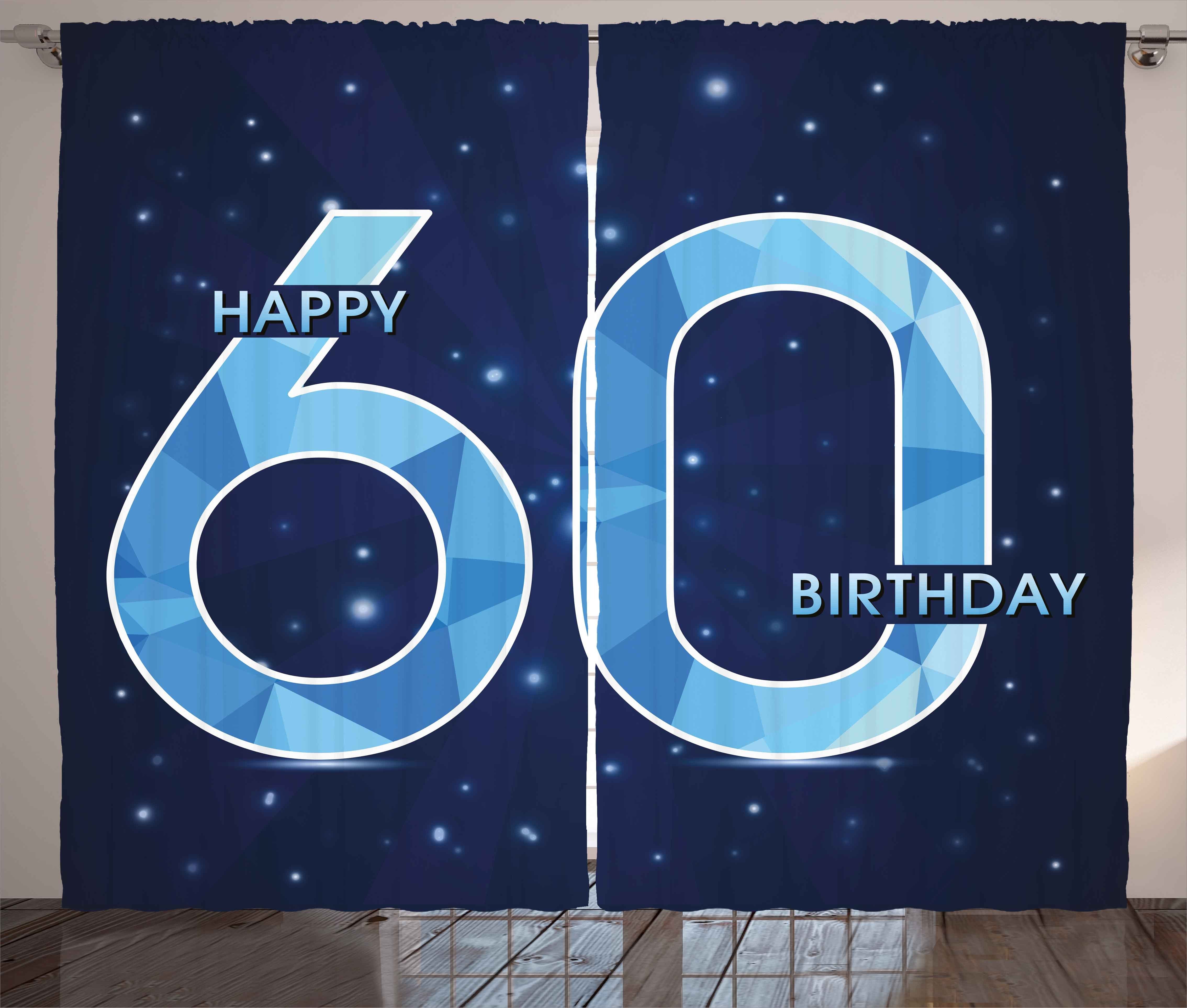 Gardine Schlafzimmer Kräuselband Vorhang mit Schlaufen und Haken, Abakuhaus, Party Geburtstag 60 Sterne