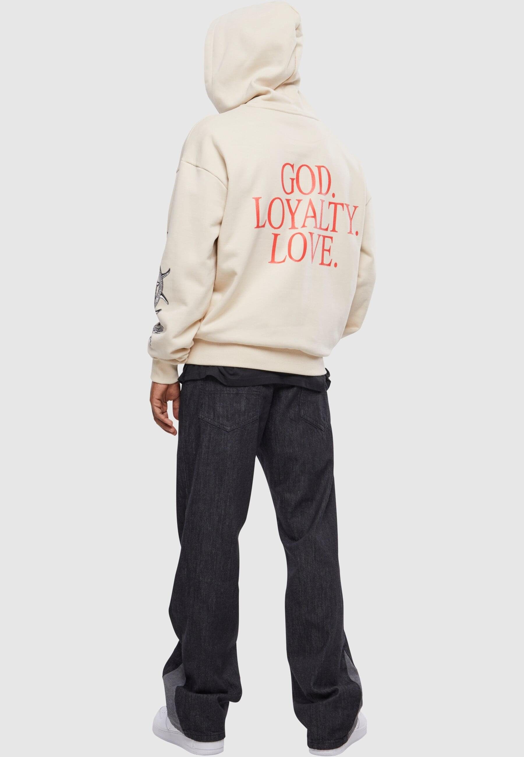 Upscale by Mister Tee Hoodie Loyalty God Love (1-tlg) Ultraheavy Oversize Unisex Hoodie sand