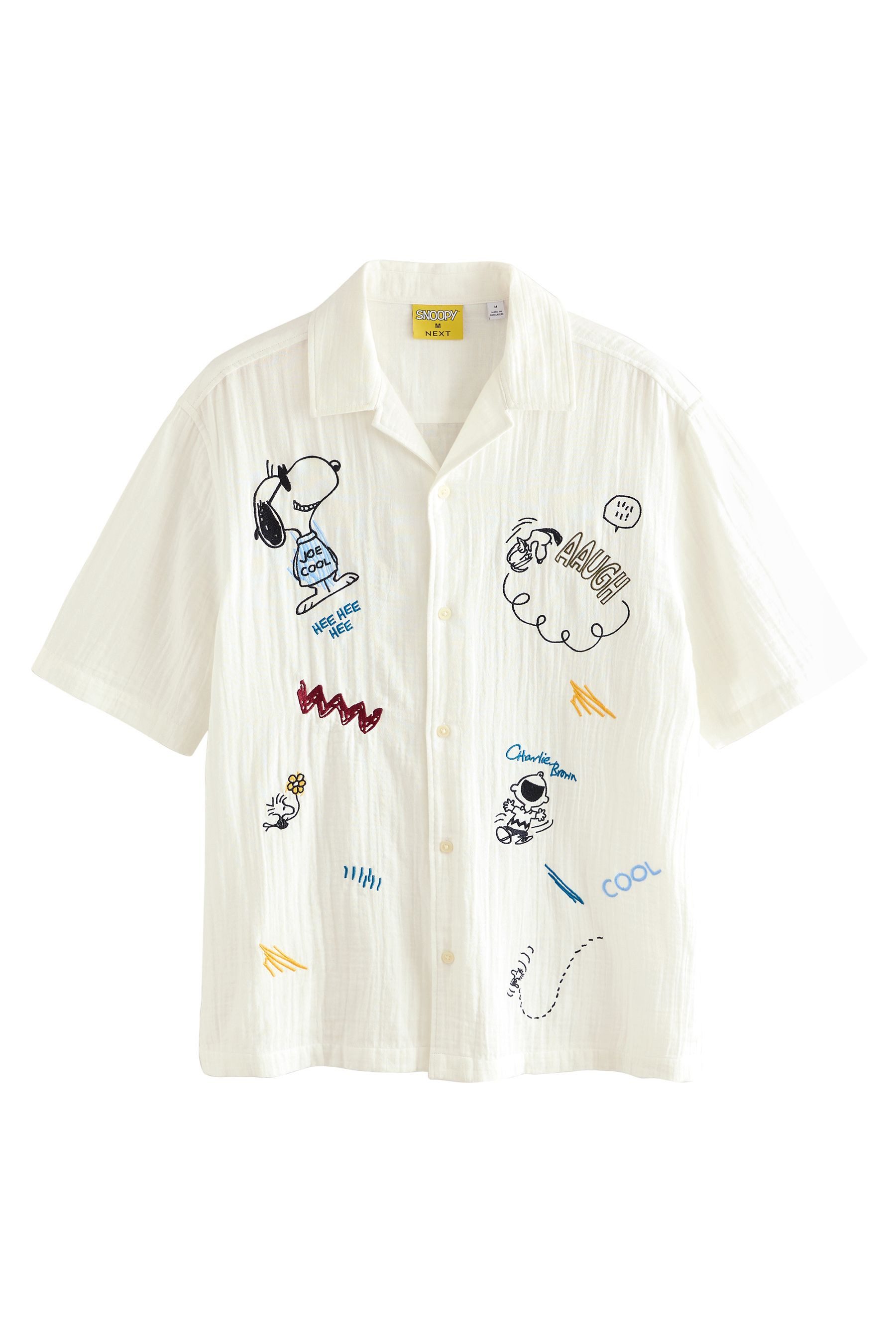 Next Kurzarmhemd Kurzärmeliges Hemd mit Snoopy-Print günstig online kaufen