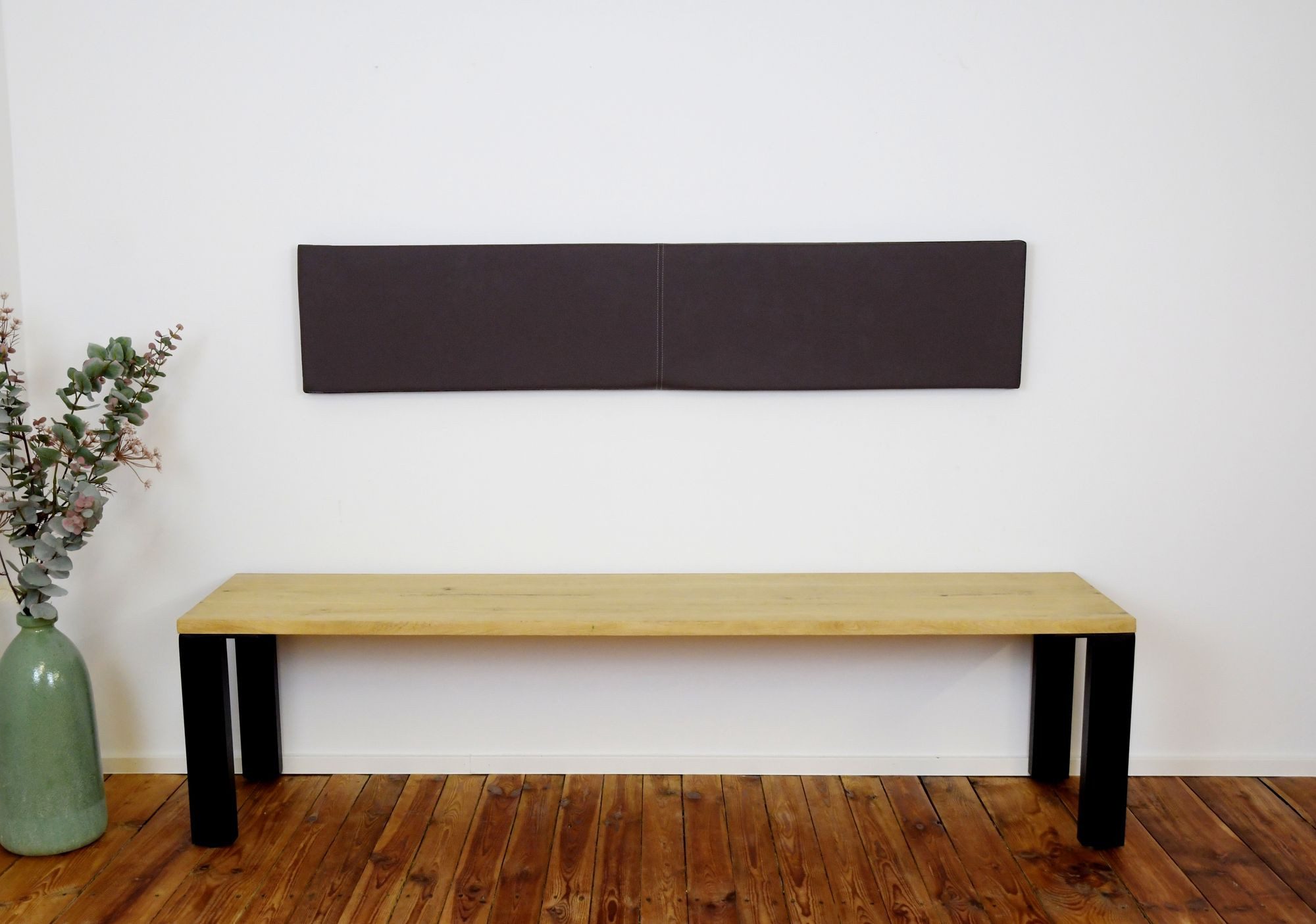 Lycce Wandpolster XXL Wandkissen mit Montage-Set 150cm x 30cm, Kunstlederbezug, (1 St), gepolsterter Wandschutz, versch. Farben