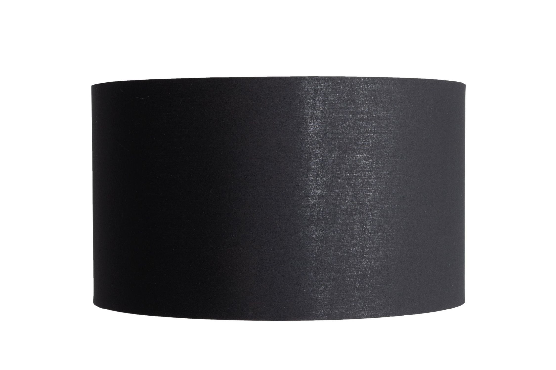 Licht-Erlebnisse Lampenschirm LAMPENSCHIRM, Stoffschirm rund D: 40 cm in Schwarz Gold für Tischlampe E27 Modern
