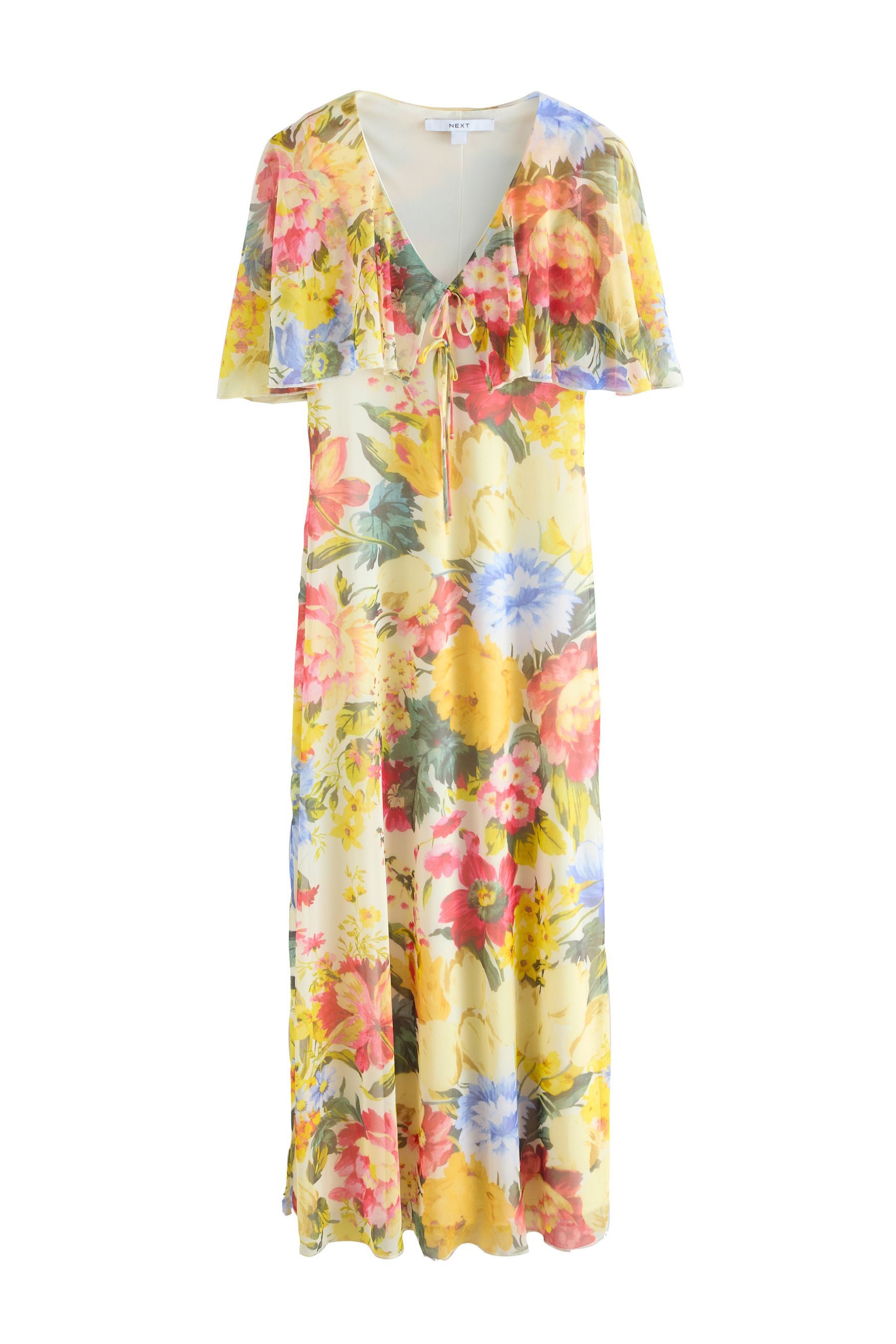 Next Maxikleid Festliches Maxikleid aus Netzstoff mit Cape (1-tlg) günstig online kaufen