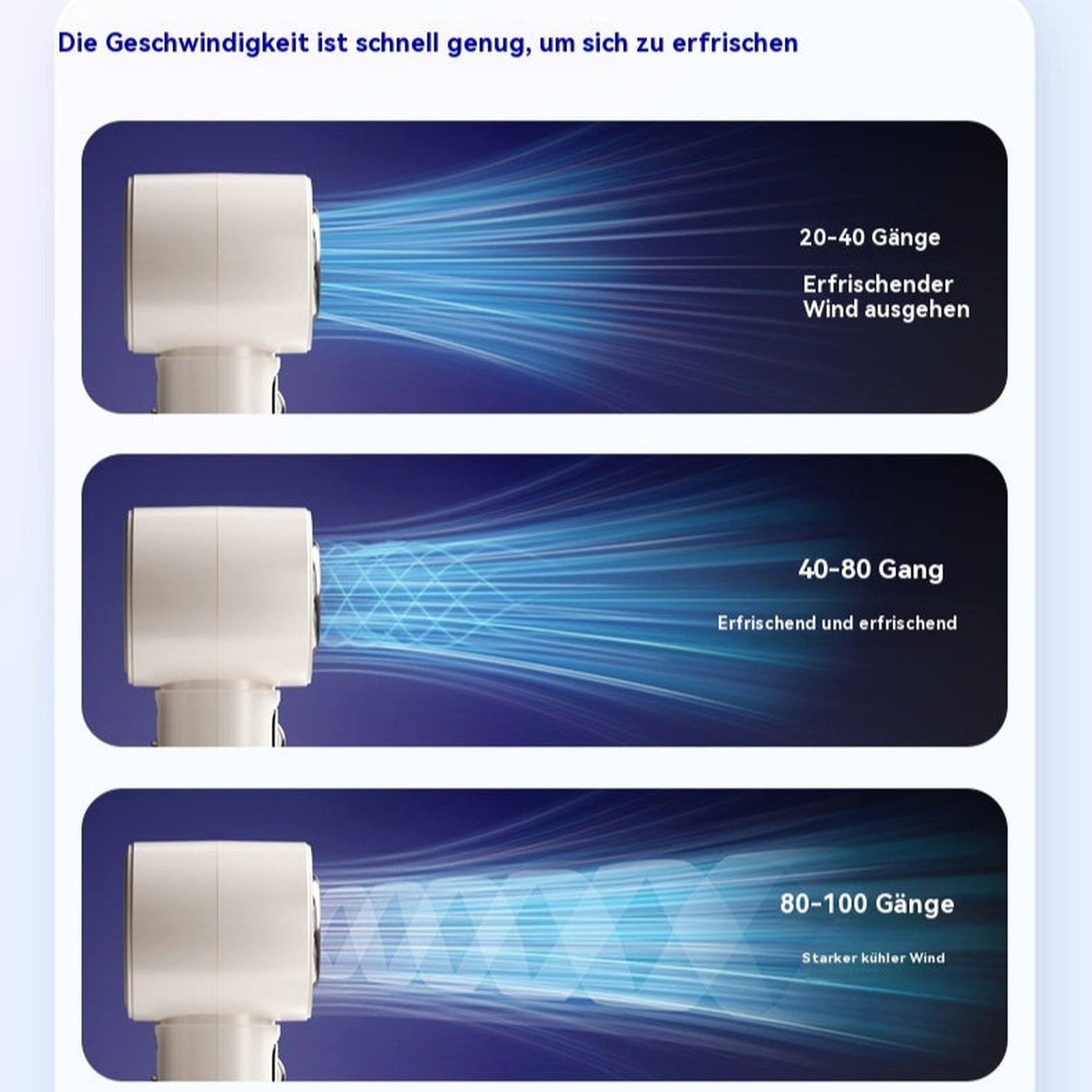 AUKUU Handventilator Leistungsstarker tragbarer Handventilator mit günstig online kaufen
