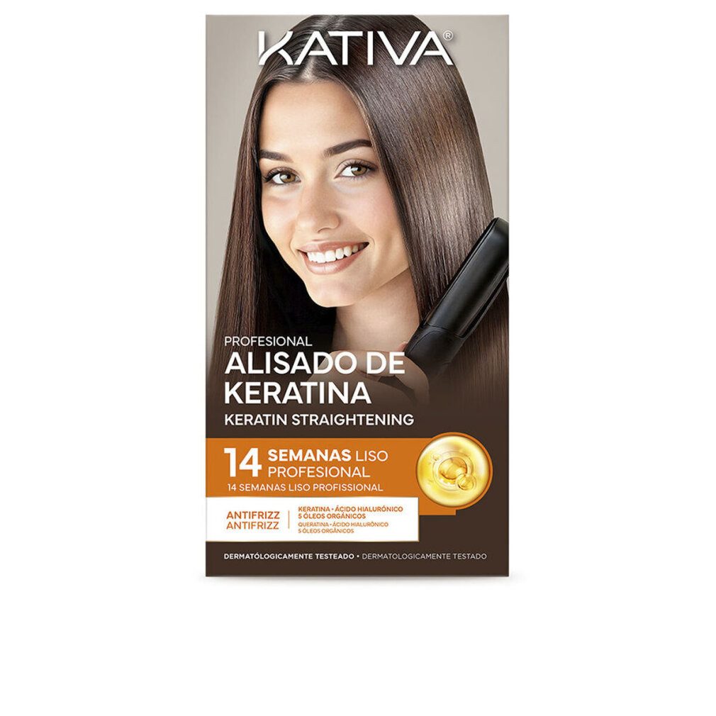 Kativa Haarpflege-Set PROFESSIONAL GLÄTTUNGSSET FÜR BRASILIANISCHES KERATIN, 4-tlg.