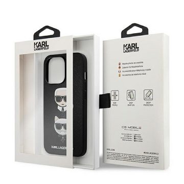 KARL LAGERFELD Handyhülle iPhone 13 Pro Case TPU Hardcase Figuren schwarz
