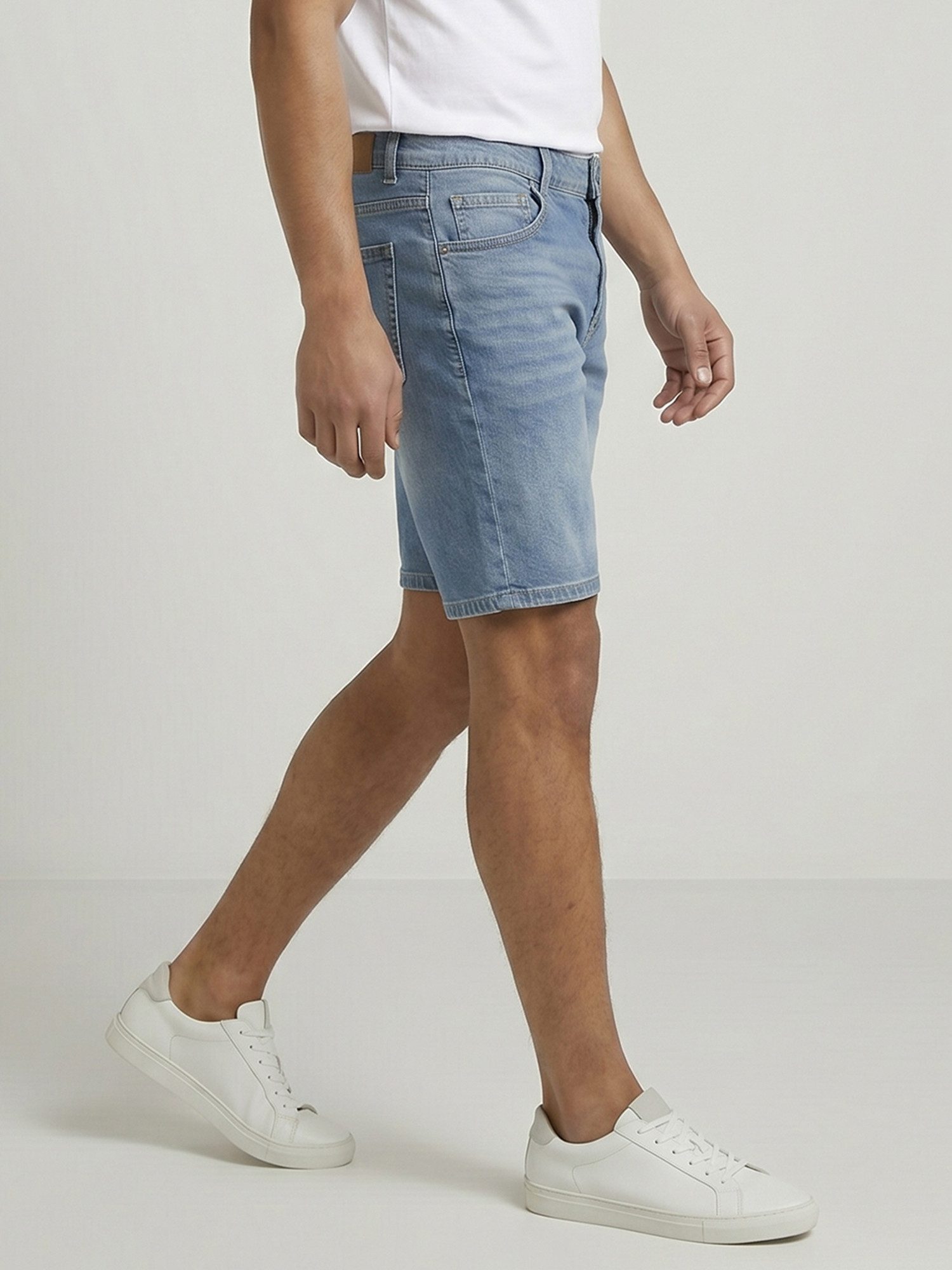 Rock Creek Jeansshorts Herren Regular Fit Stretch Blau RC-2450 5-Pocket-Style – Bild 2 von 5
