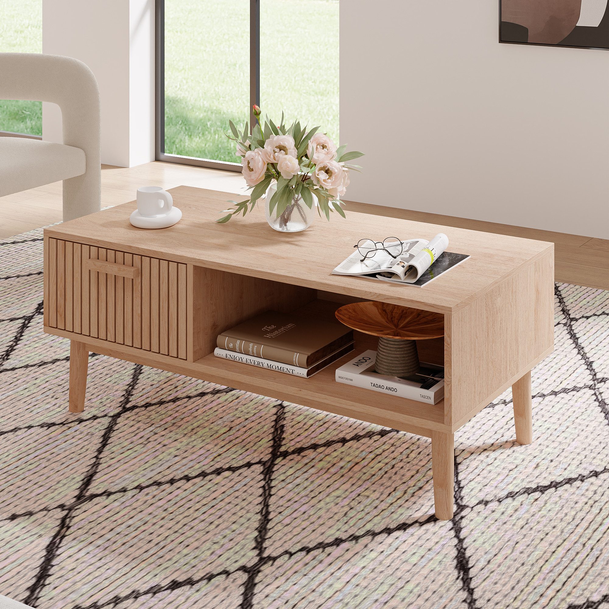 FUROKOY Couchtisch Kaffeetisch im wohnzimmer Beistelltisch günstig online kaufen