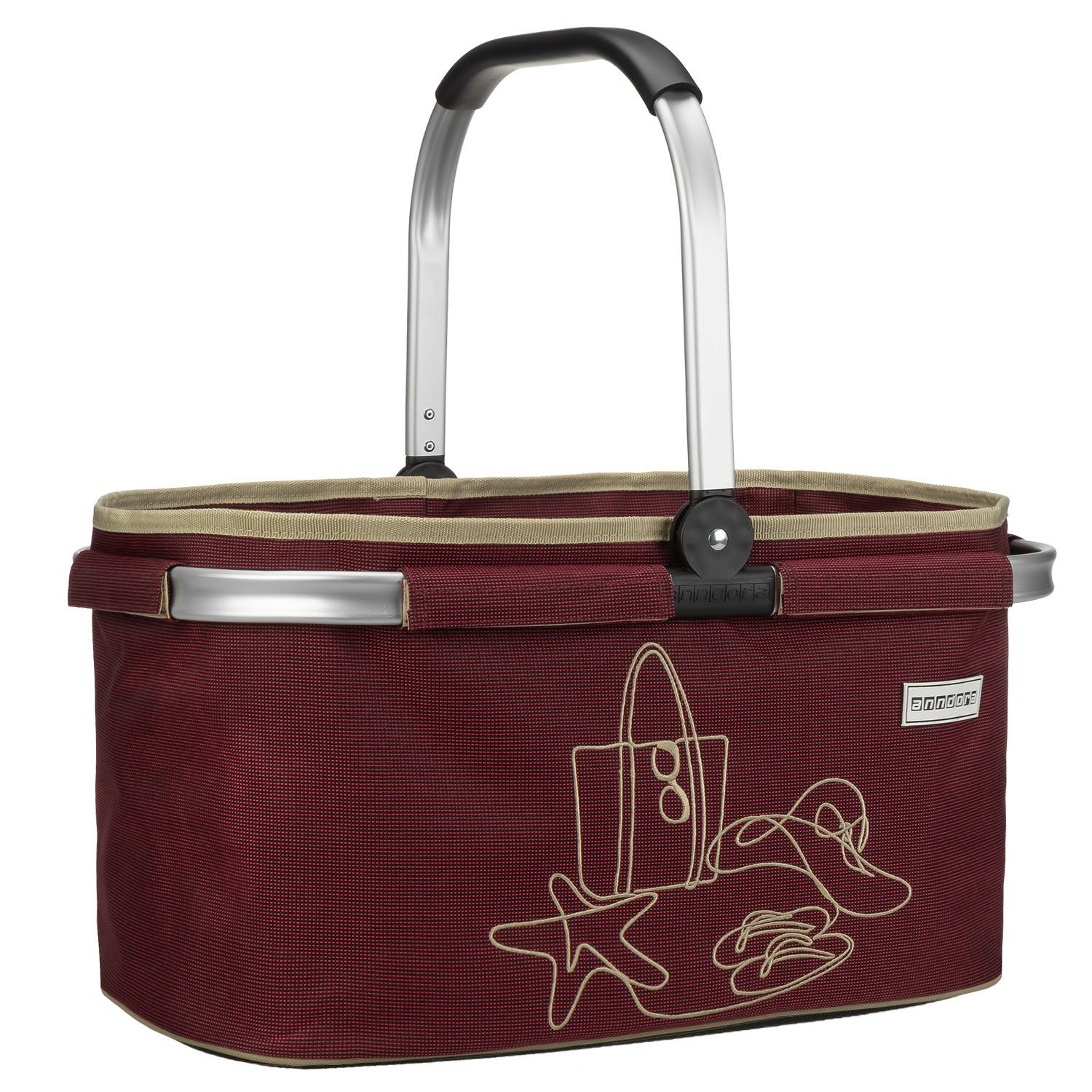 anndora Einkaufskorb mit stabilem Aluminiumrahmen, 22 l, Stoff durch Klettv günstig online kaufen