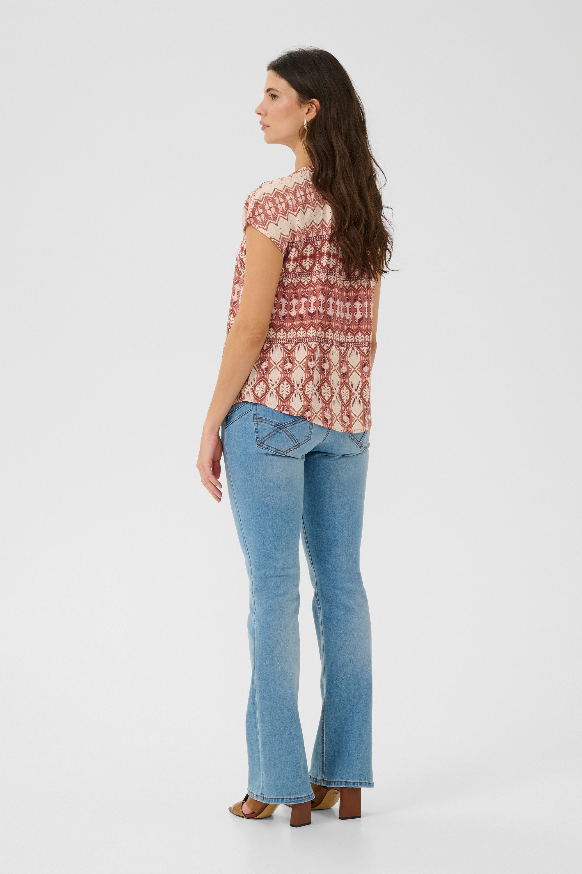 Cream Kurzarmbluse Kurzarm-Bluse CRTiah