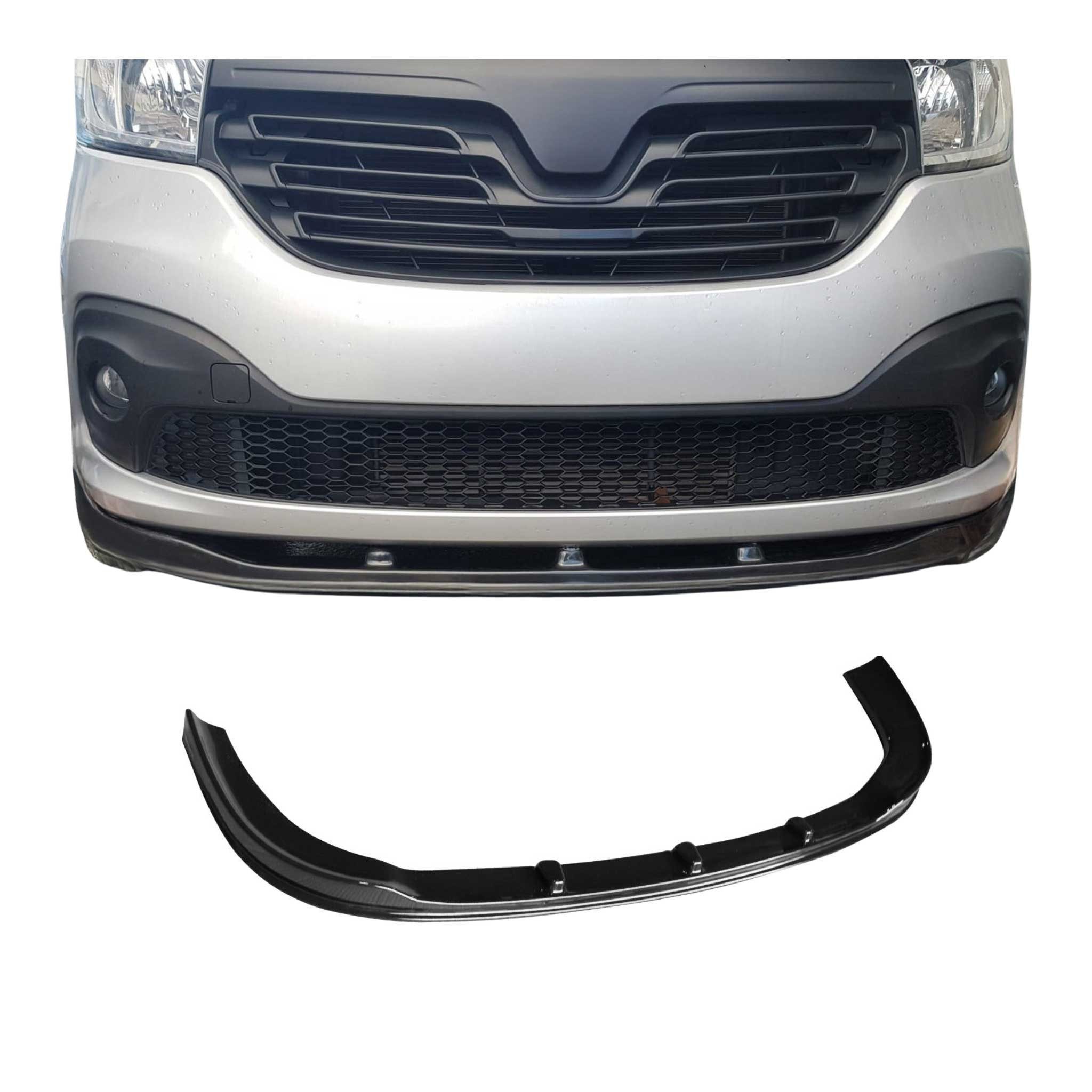 OMAC Frontstoßstange Frontspoiler Lippe Splitter für Renault Trafic 2014-2022 ABS Schwarzv, 1-St., witterungsbeständig