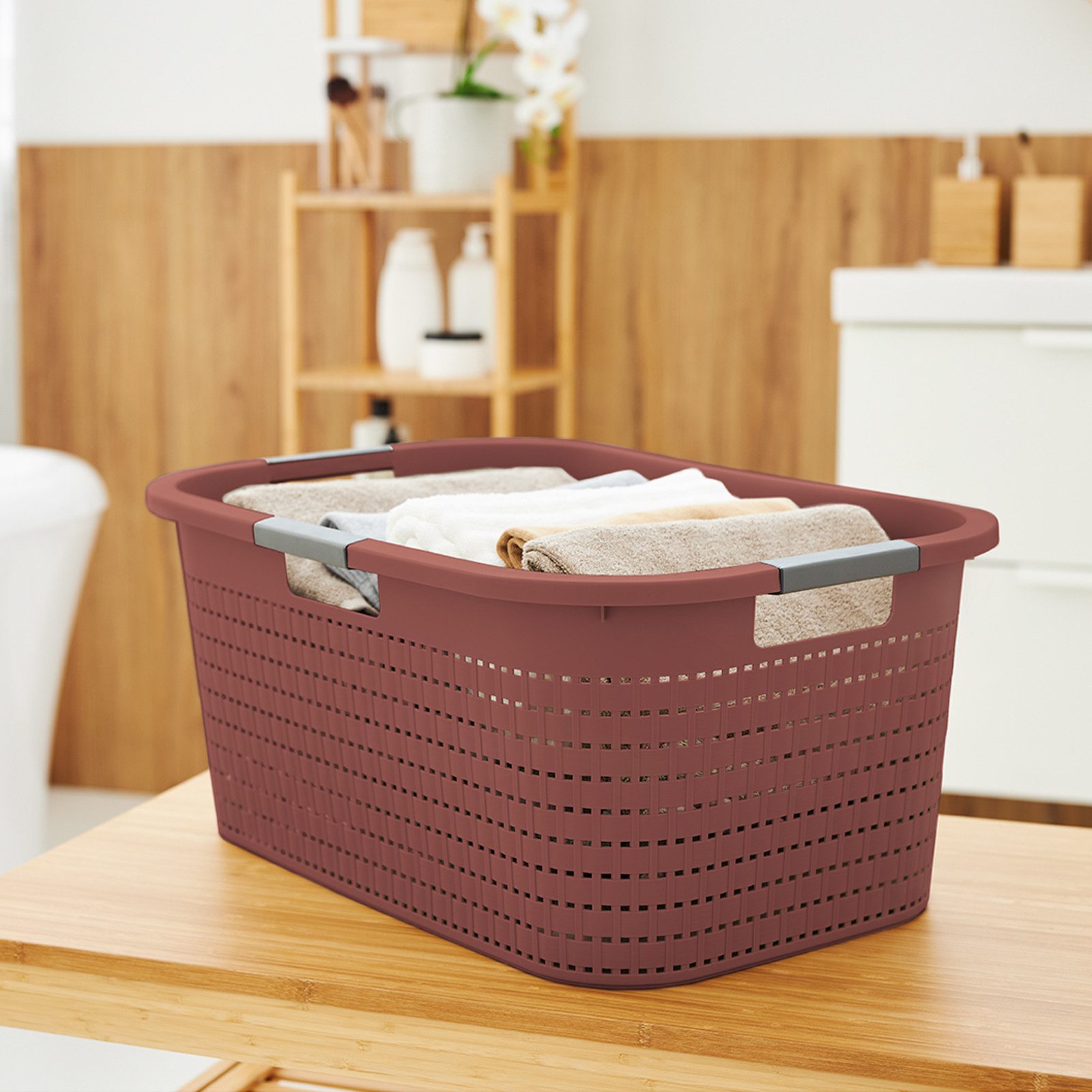 ROTHO Wäschekorb 3er-Set Wäschebox 40L COUNTRY, ergonomische Wäschebehälter günstig online kaufen