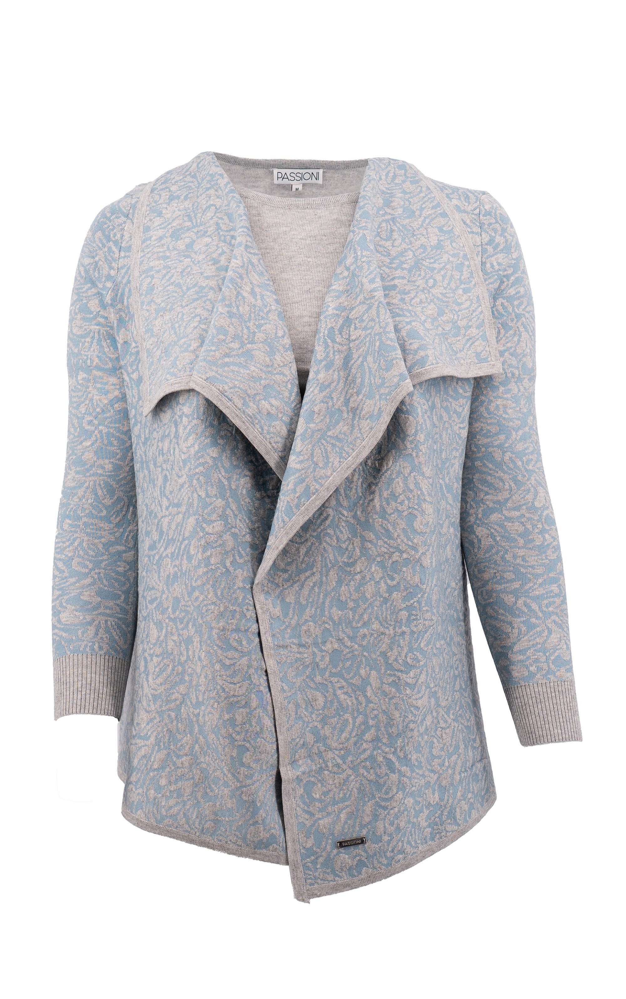 Passioni Cardigan Twinset mit blauem und günstig online kaufen