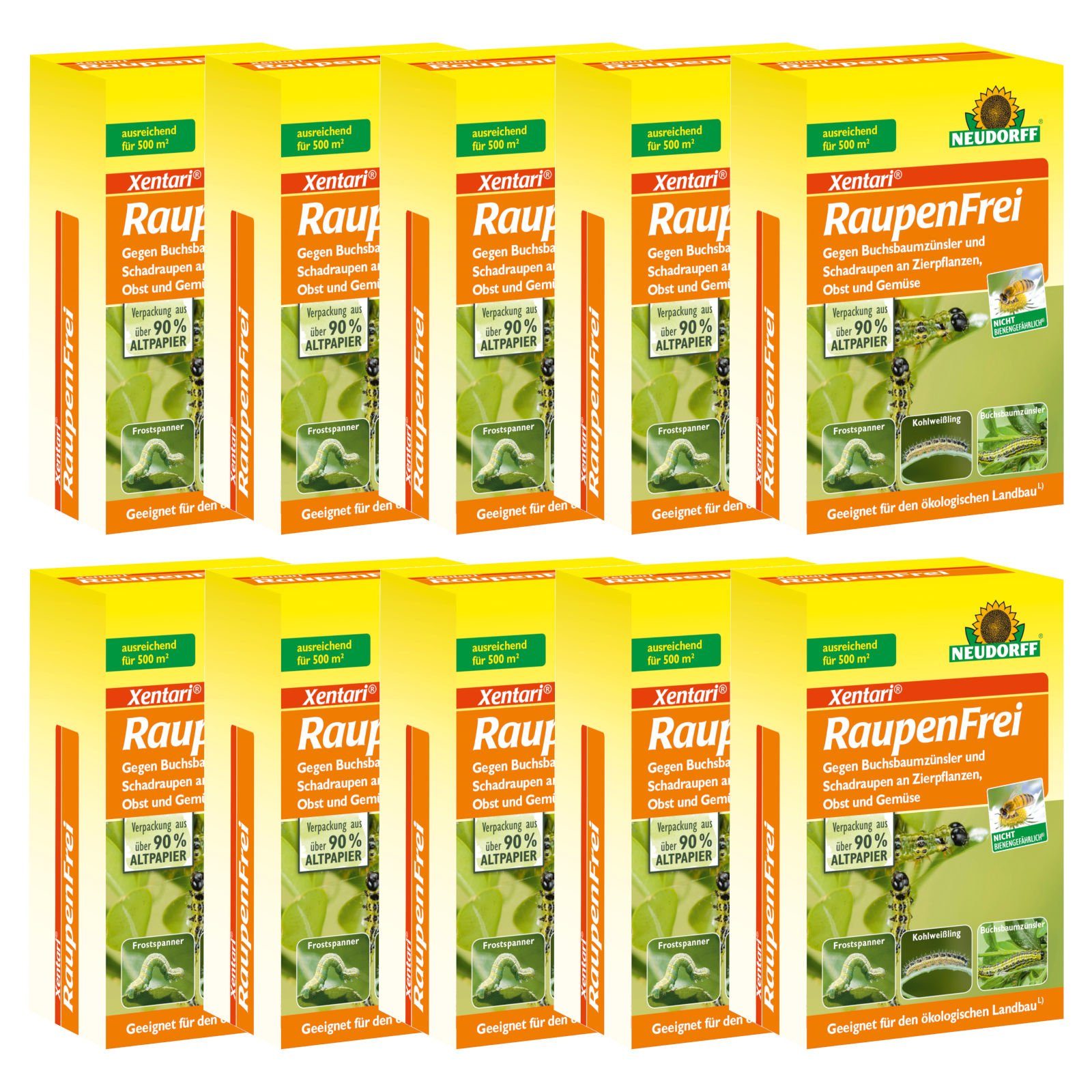 Neudorff Insektenvernichtungsmittel 10x 25 g - Raupenfrei XenTari