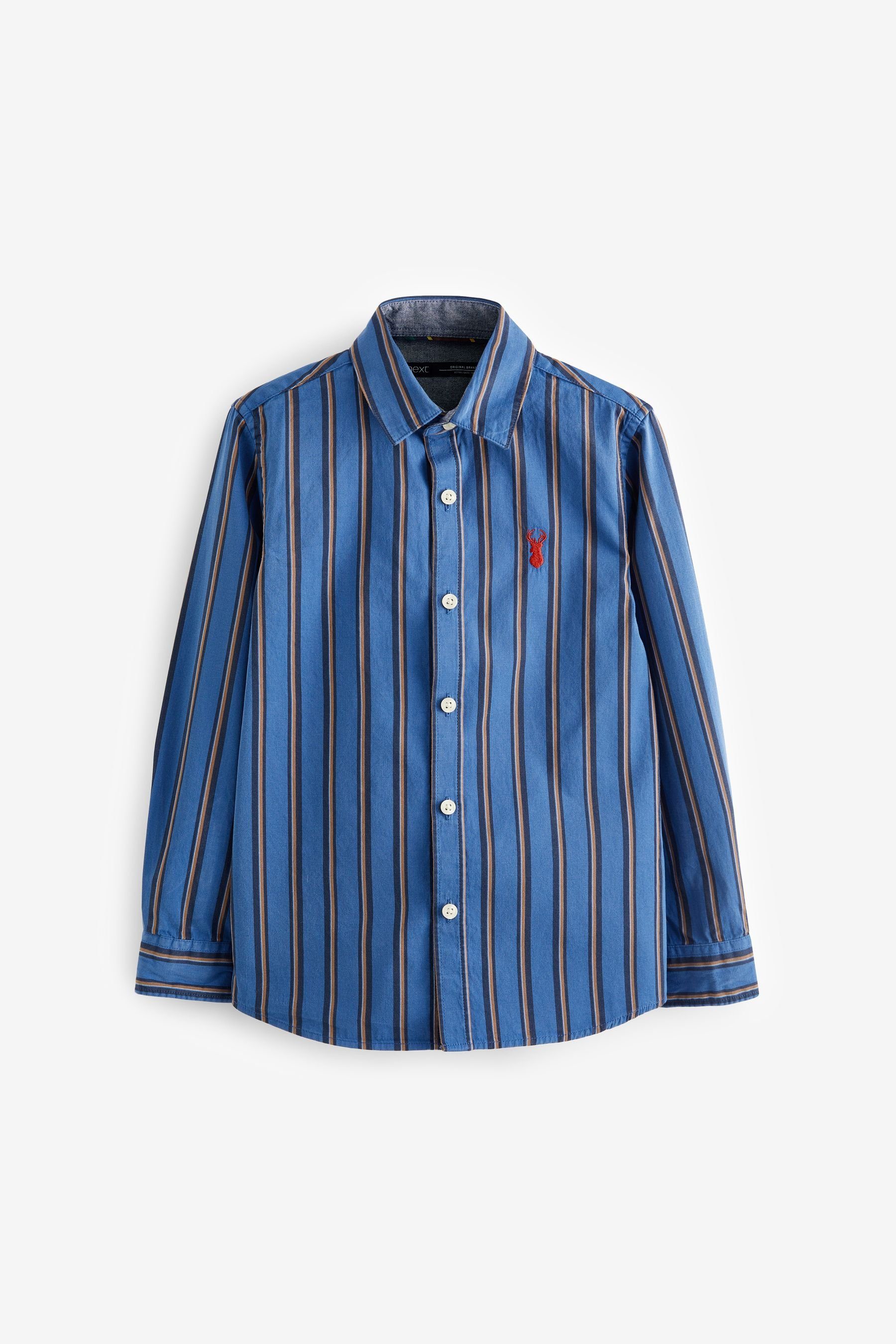 Next Langarmhemd Bluse (1-tlg) Blue Stripe