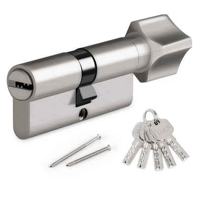 Homewit Schließzylinder Einzelner offener Schließzylinder mit Schlüssel, (Set, 1-St., 5 Stück Schlüssel + 2 Stück Befestigungsschrauben)