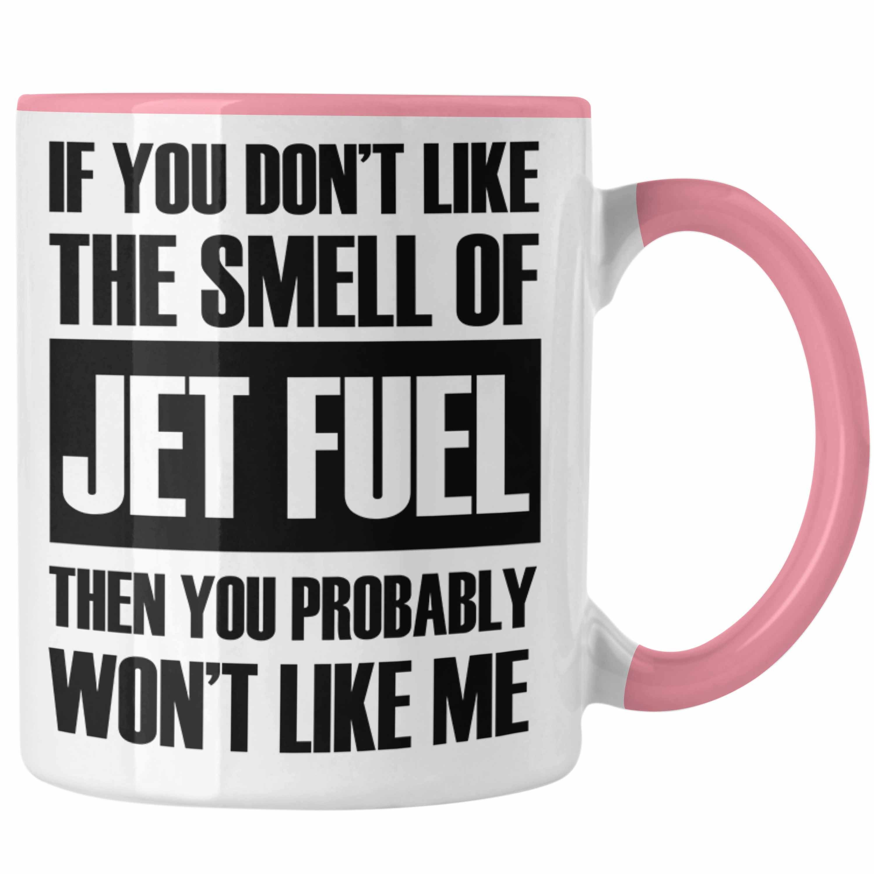 Tasse Jet Rosa Geschenk Spruch Fuel Trendation Fluglotsen für mit Tasse