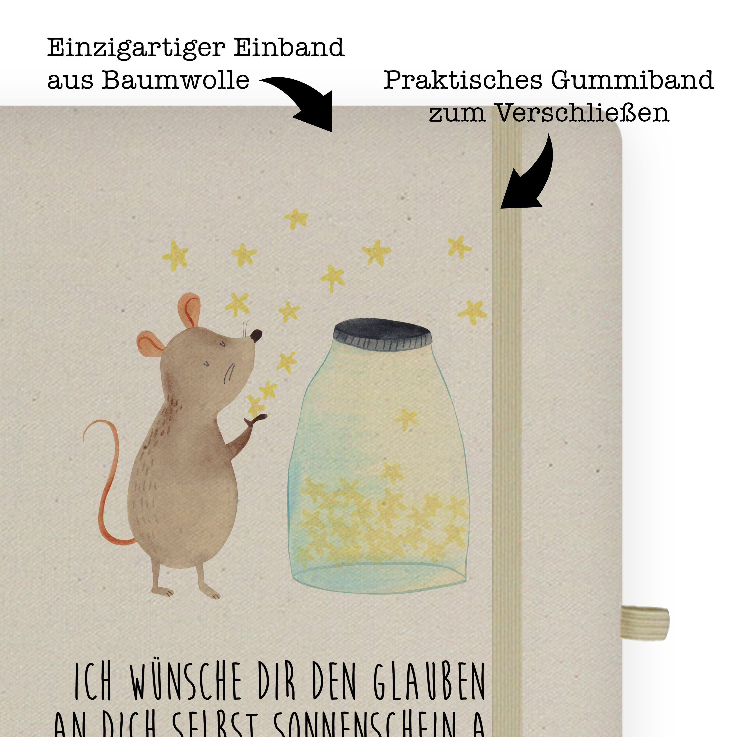 Notizbuch Transparent Sterne Geschenk, Mrs. Mr. Panda S Panda Mr. & Mrs. Notizheft, - & Tiermotive, - Taufe, Maus