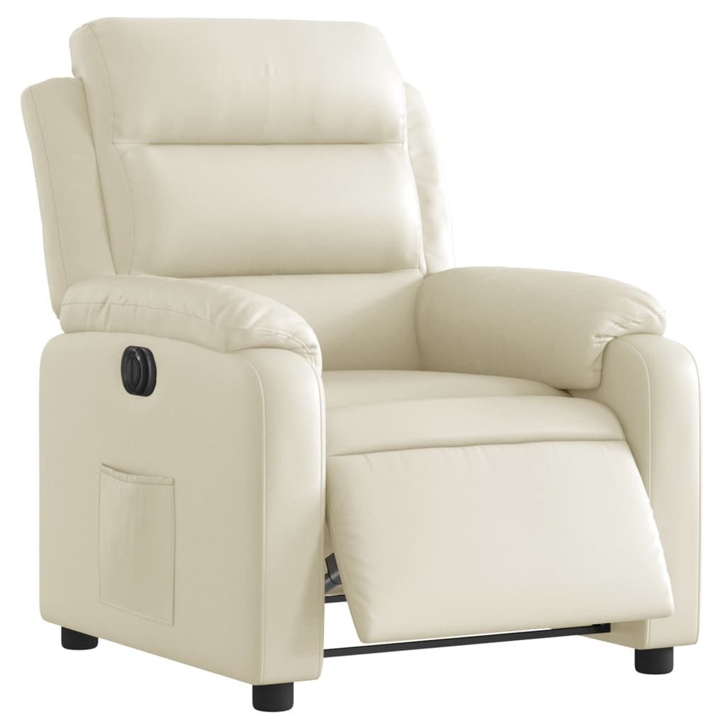 vidaXL Sessel Relaxsessel Elektrisch Creme Kunstleder günstig online kaufen