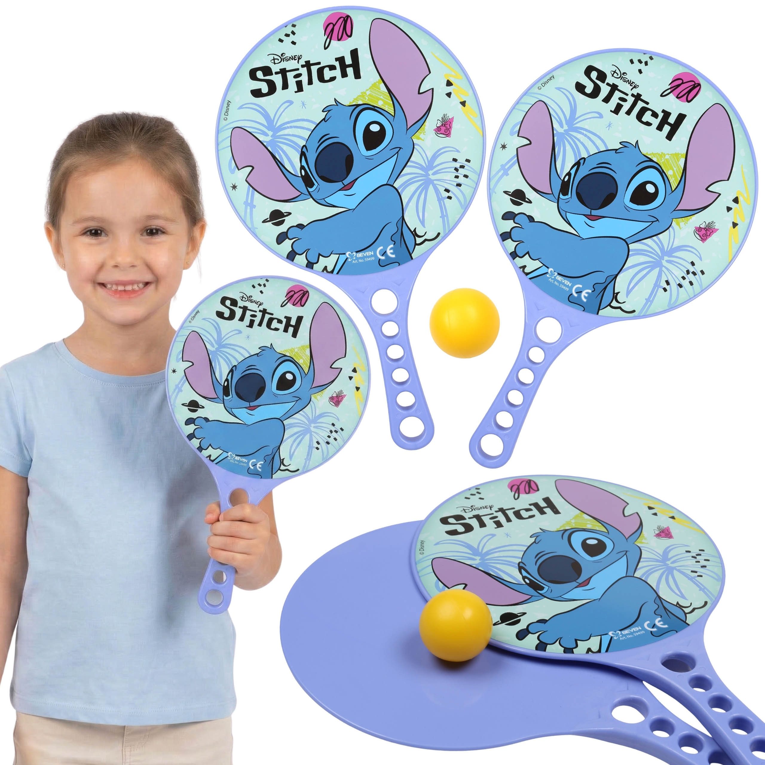 Sarcia.eu Pickleballschläger DISNEY Stitch Spielschläger für Kinder inkl. Ball Garten