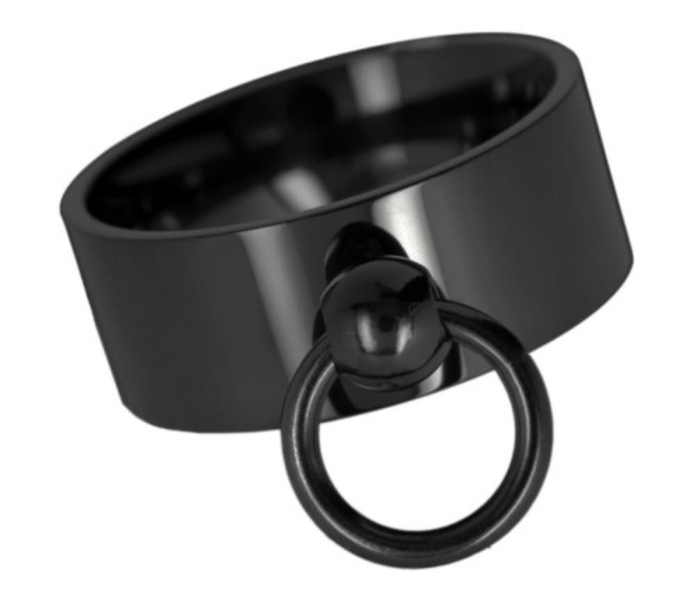 Order & Smile Schmuck Fingerring Story of O: Edelstahl Ring der O schwarz günstig online kaufen