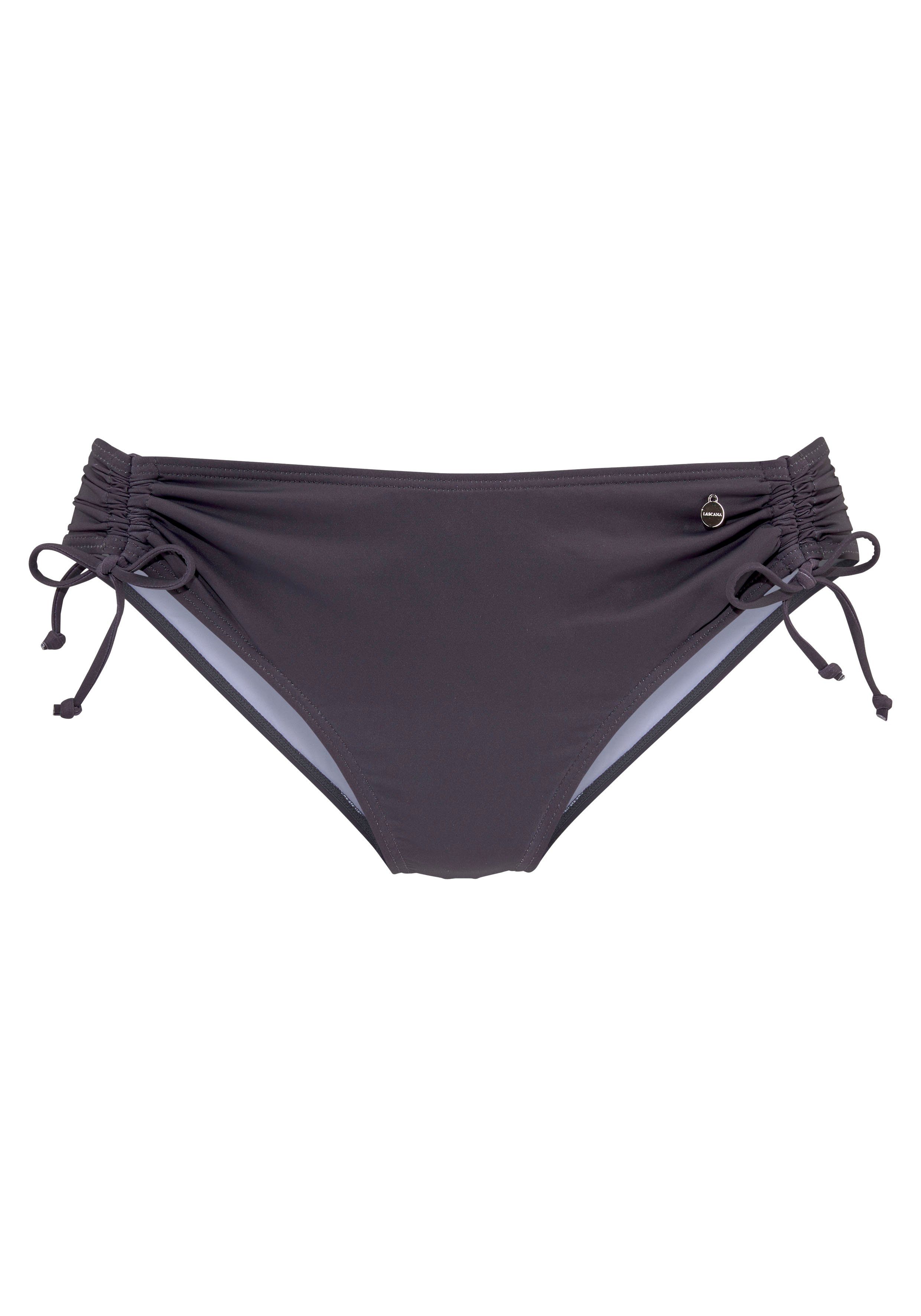 LASCANA Bikini-Hose Malia mit seitlicher Raffung mit tropischem Print mehr