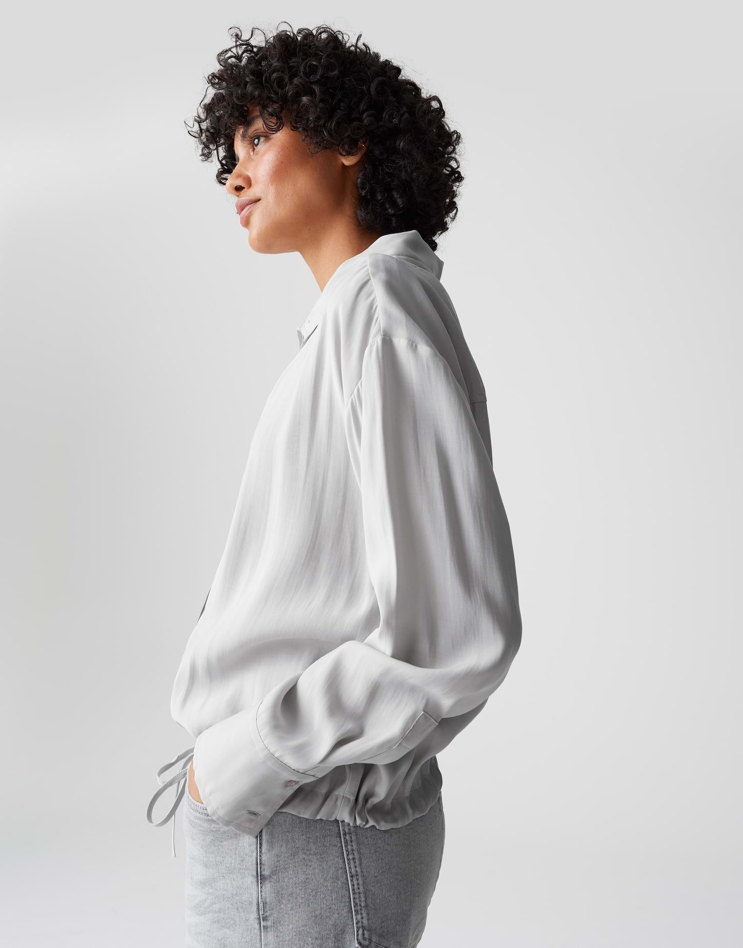 OPUS Langarmbluse FAYRA aus weichem Modal Mix lockere Passform, glatter Griff, dezenter Schimmer