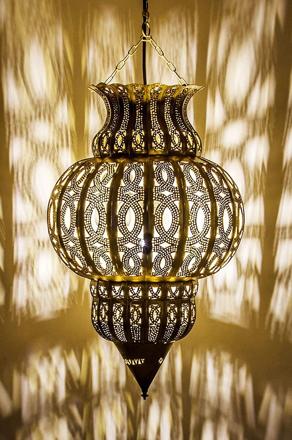 Orientalische Hängeleuchte Marokkanische Lampe Orient Deckenleuchte GHTF_A H35cm 