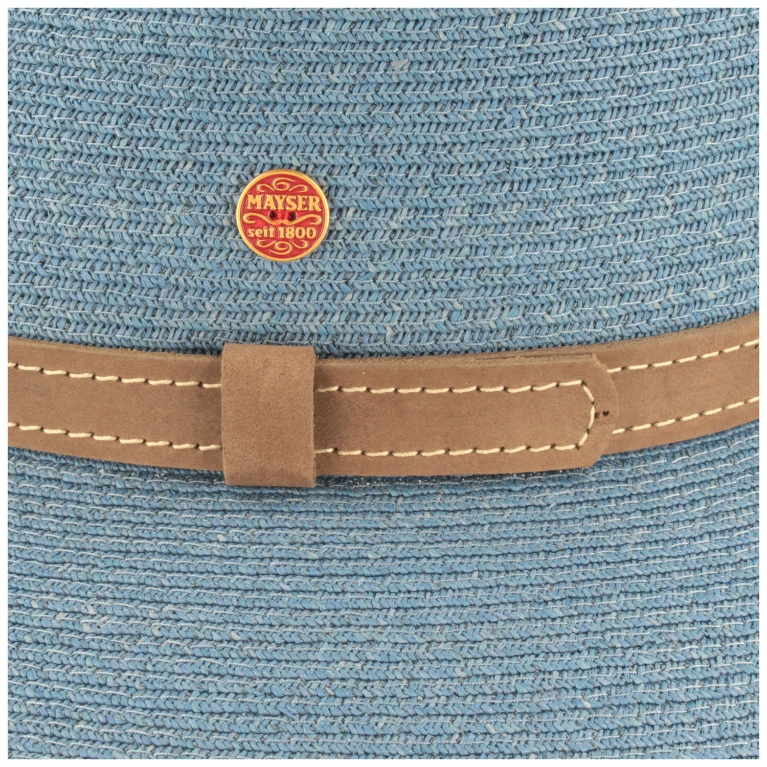 Mayser Strohhut knautschbarer Stroh Traveller Mathis mit Lederband und UV Schutz 80
