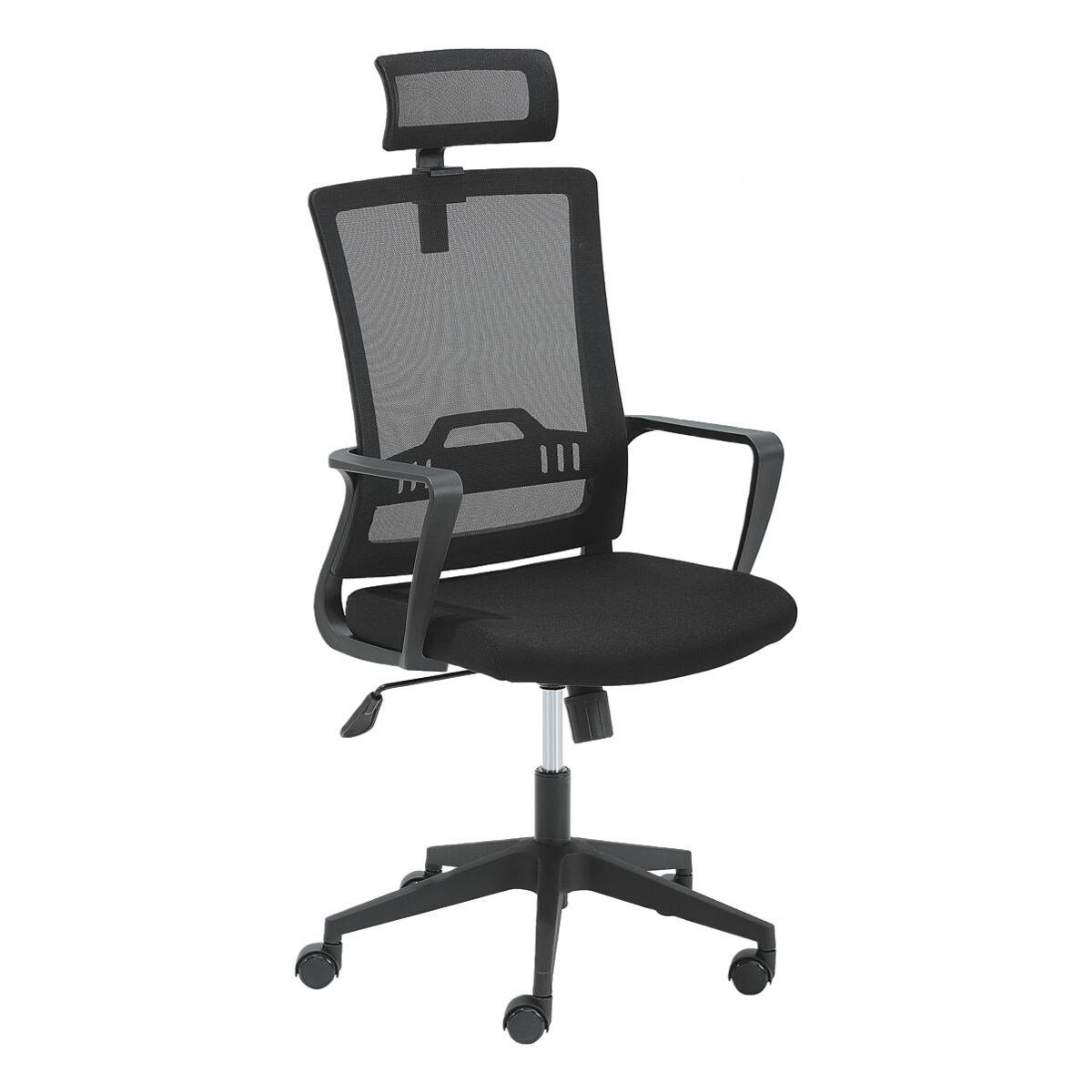 Mayer Sitzmöbel Schreibtischstuhl mySTUDIO, mit Armlehnen, Kopfstütze, Flachsitz, Netzrücken, Lendenwirbelstütze